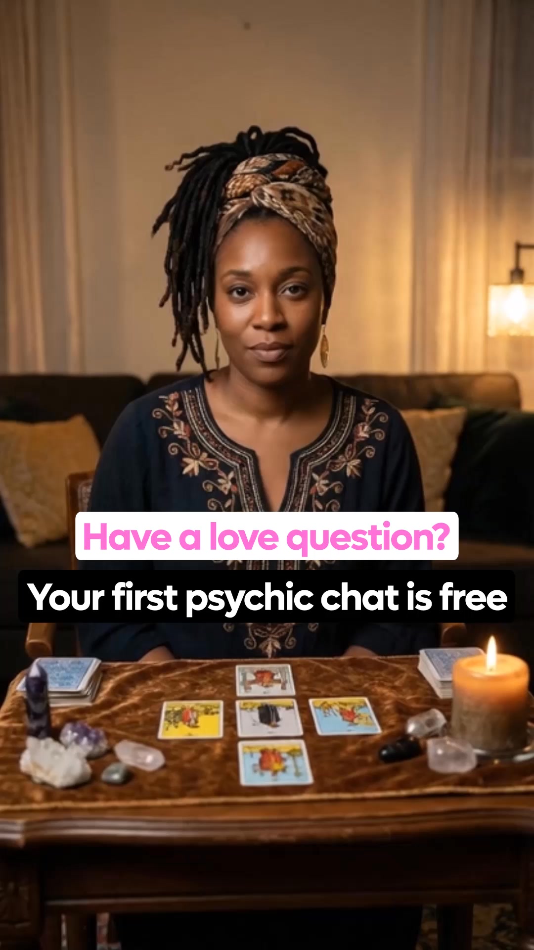 PsychicBook Facebook ad: Try now, FREE first chat