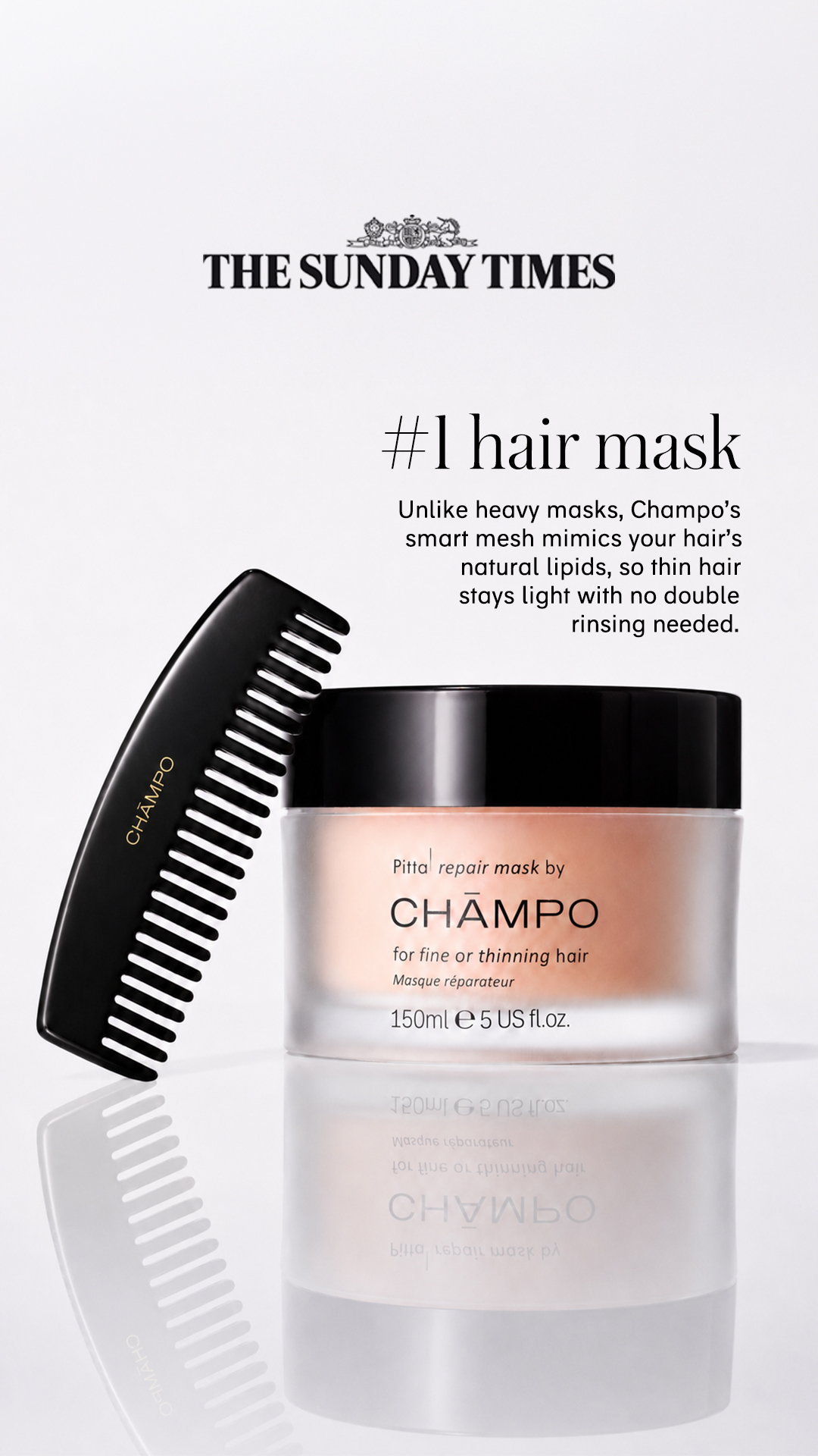 Chāmpo Haircare Facebook ad
