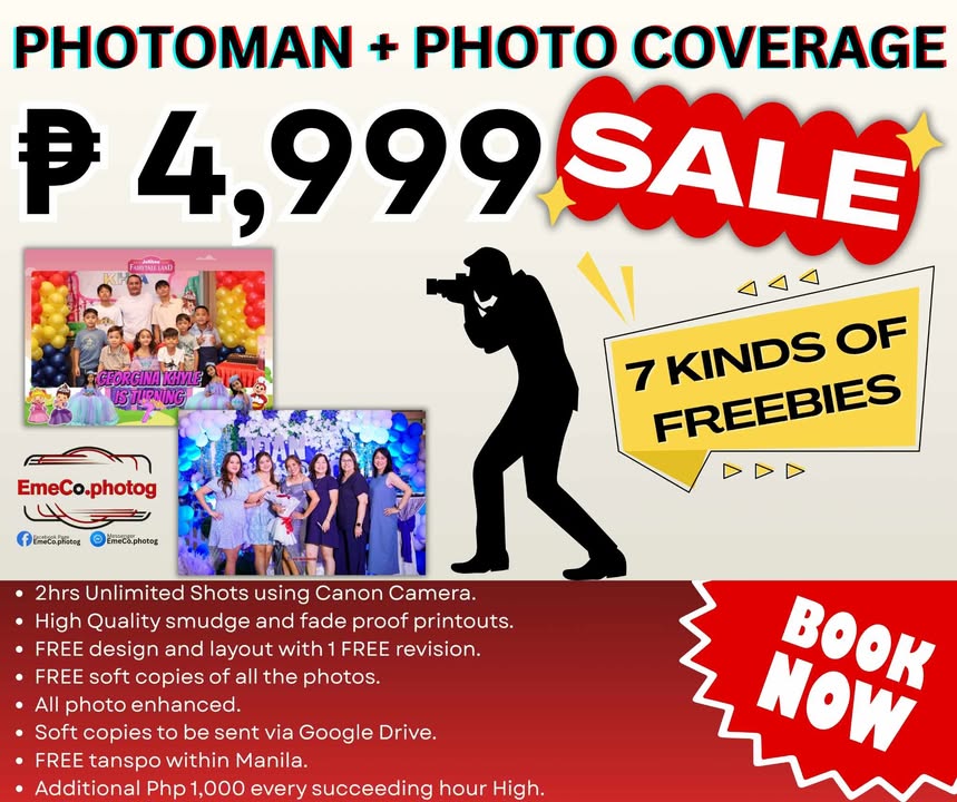 EME Photo Booth Facebook ad: PROMO SALE