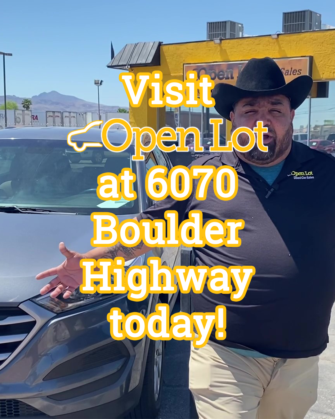 Open Lot Used Car Sales Facebook ad: Call us, 702-816-5900
