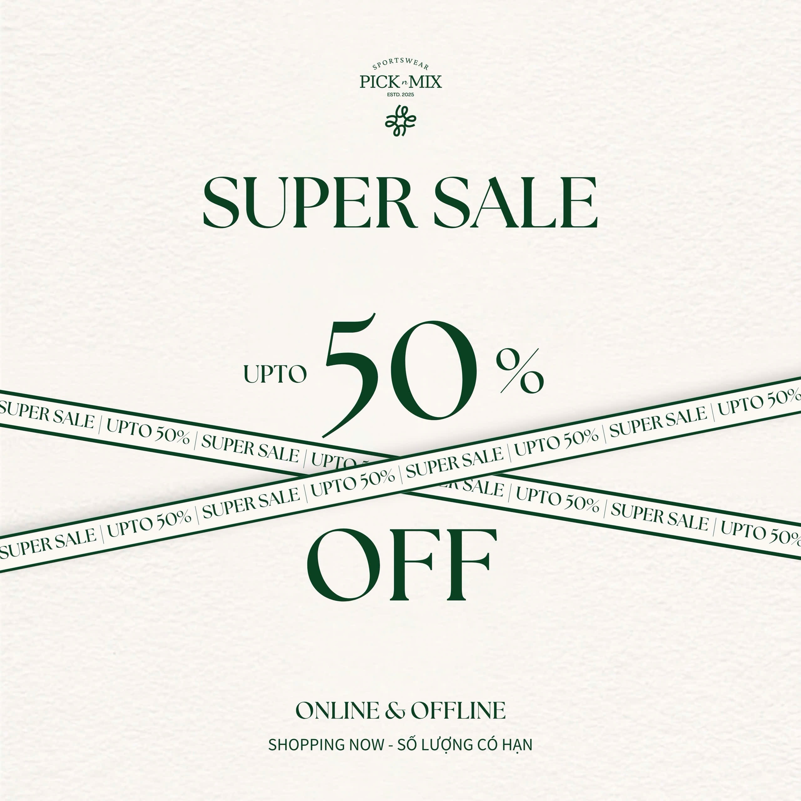 PICK n MIX Facebook ad: SUPER SALE - UP TO 50% OFF