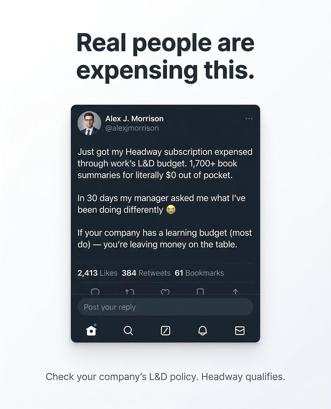 Headway App Facebook ad