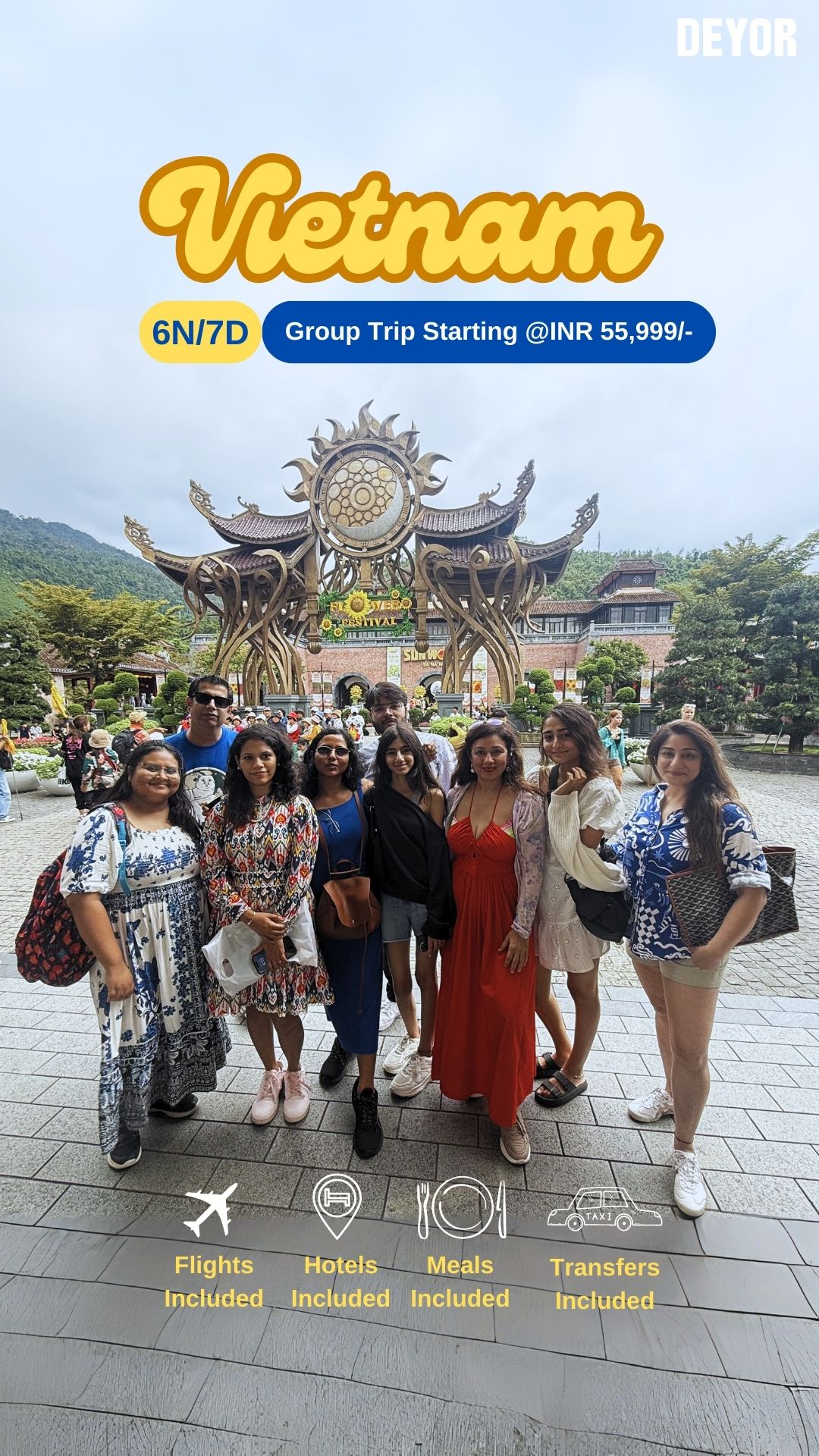 Deyor Facebook ad: Vietnam Group Trip Under INR 55,999!