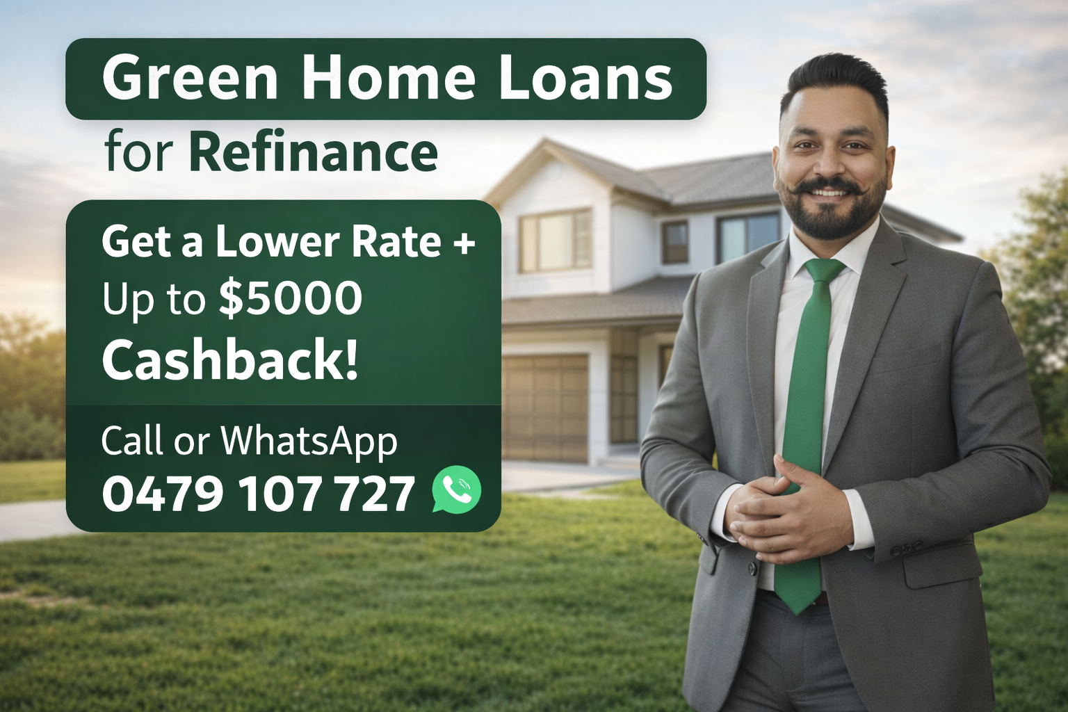 New Green Loans Facebook ad: Find a Loan That Suits You Not Bank