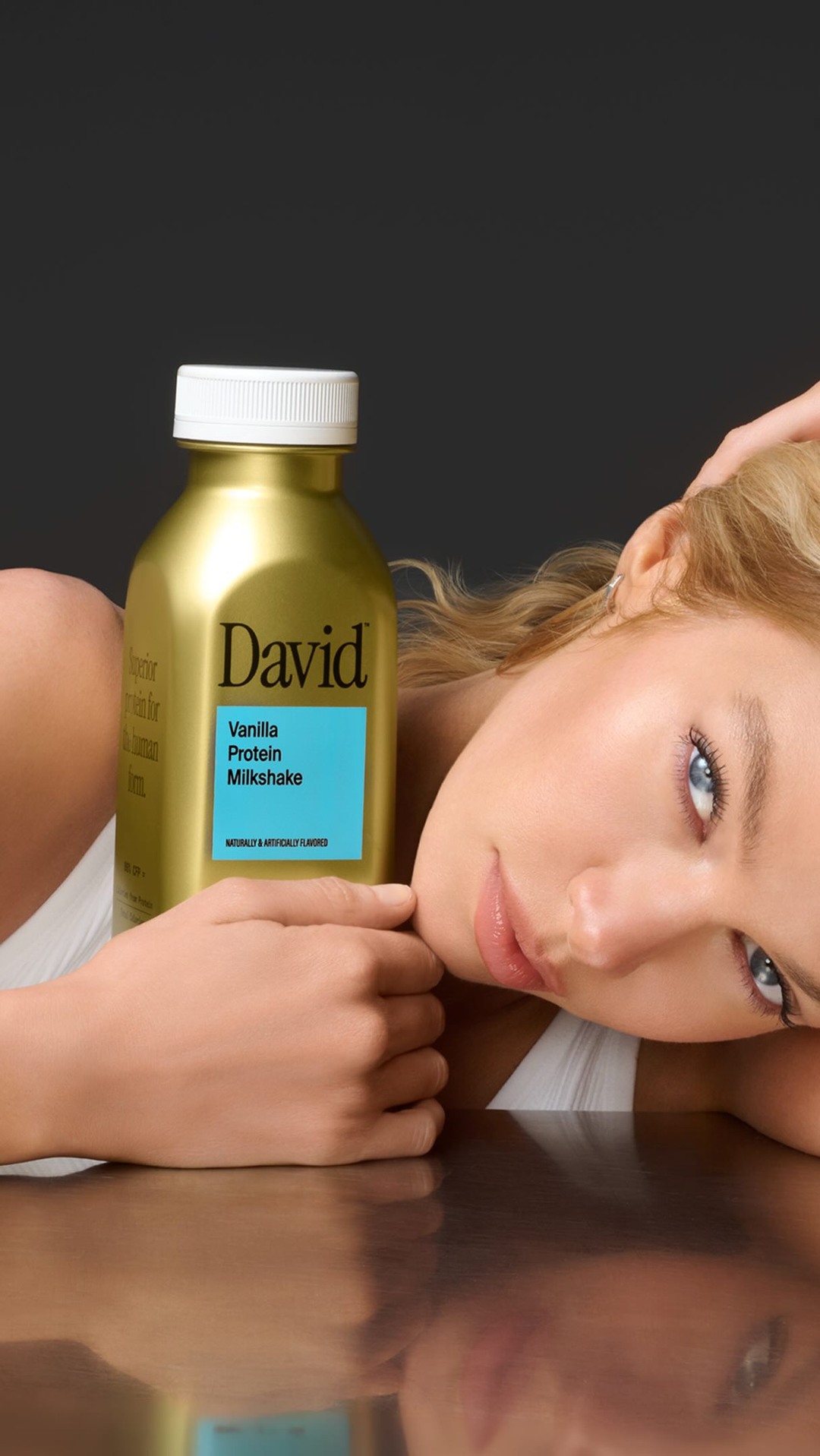 David Protein Facebook ad: Drink David with @stellamaxwell.