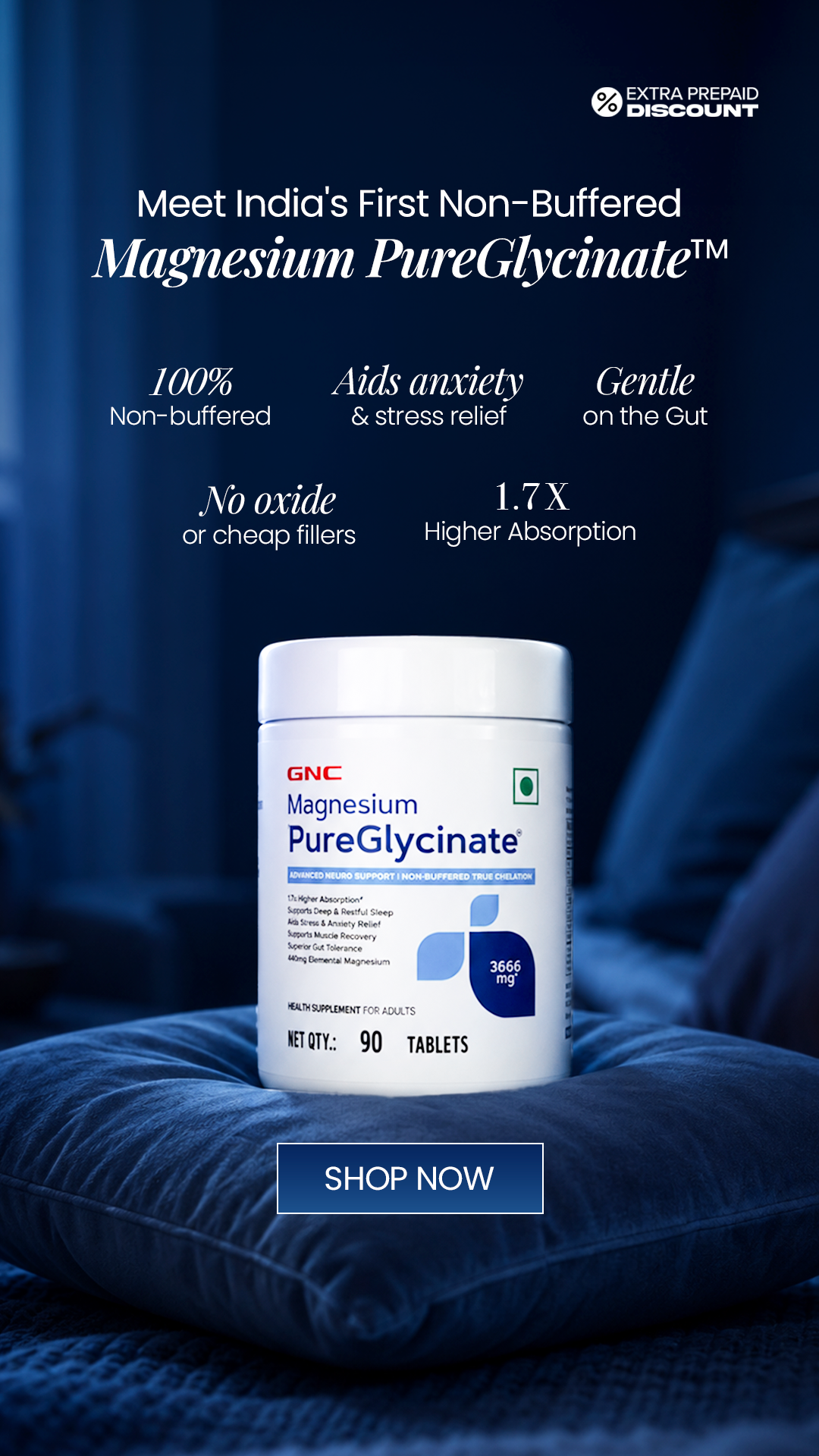 Guardian GNC Facebook ad: Your Nighttime Recovery Essential.