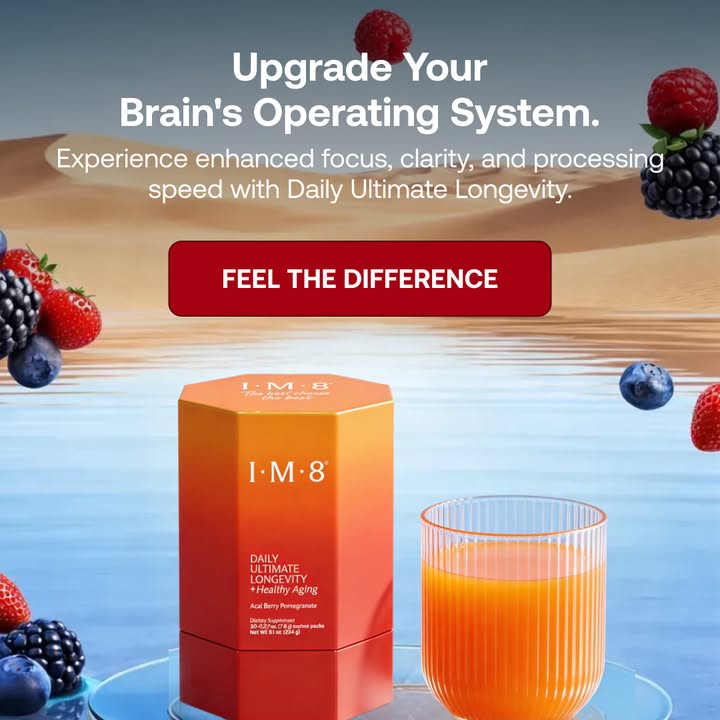 IM8 Global Facebook ad: Longevity Starts at the Cellular Level
