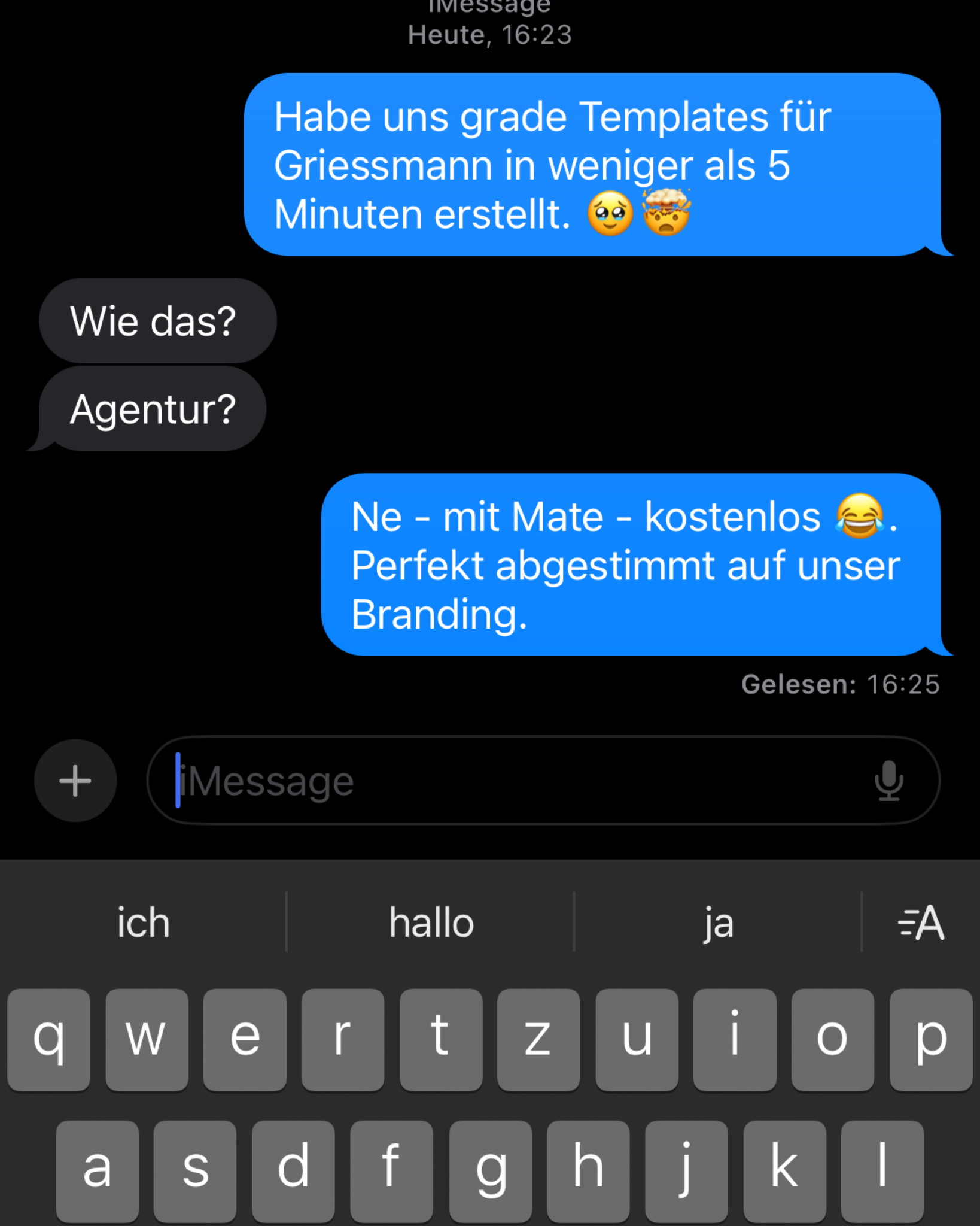 Mate Studio Facebook ad: Mate ist die Alternative zu typischen Designtools.