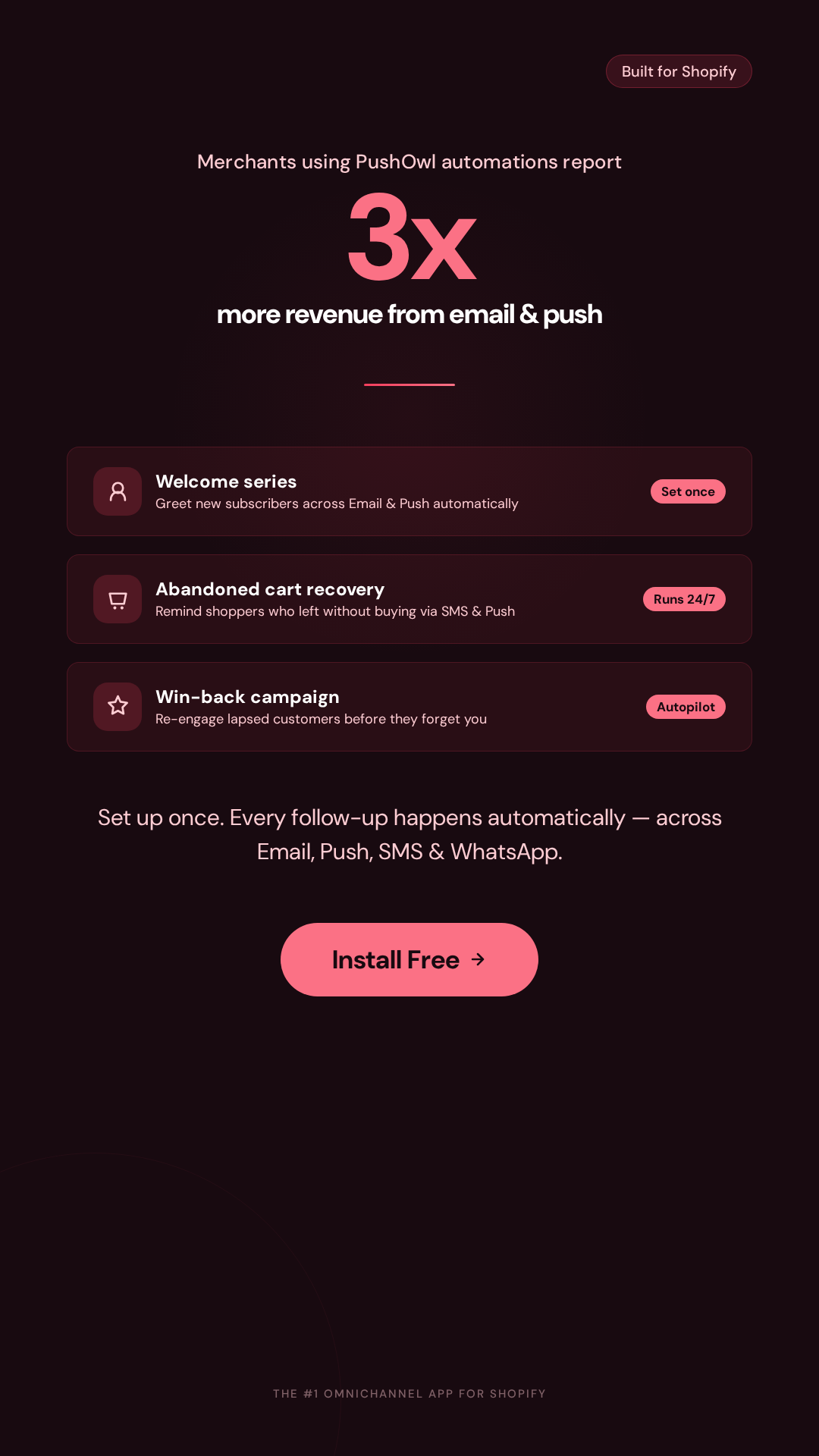 Brevo PushOwl Facebook ad from May 20, 2026