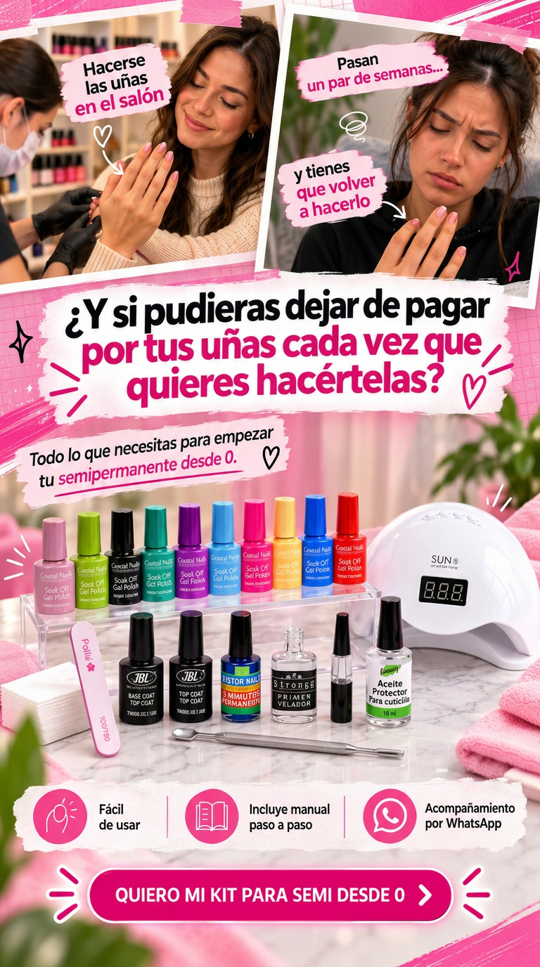 Mundibelleza Facebook ad: Deja de pagar cada vez que quieras unas uñas bonitas