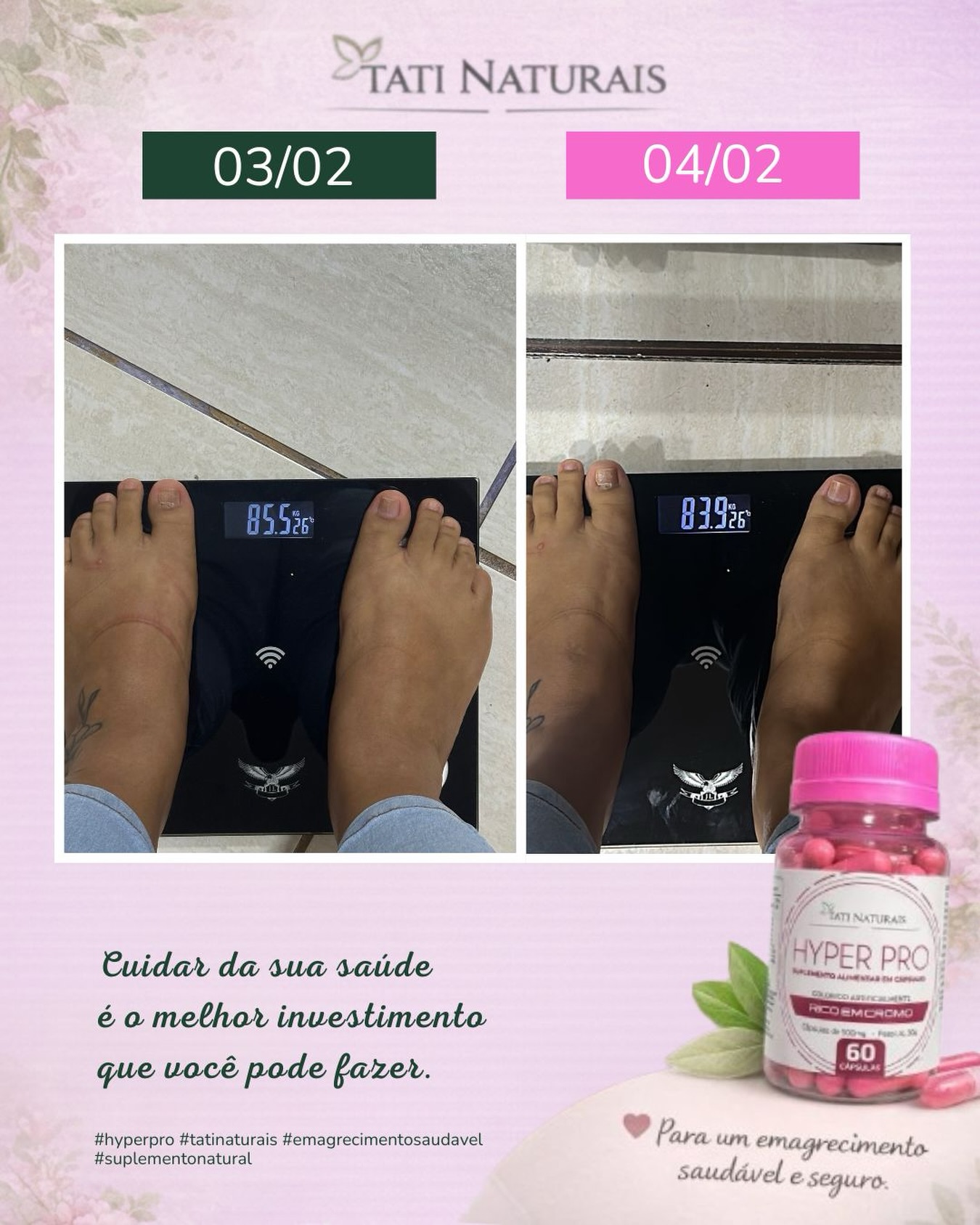 Tati Naturais Facebook ad: Resultados que motivam.