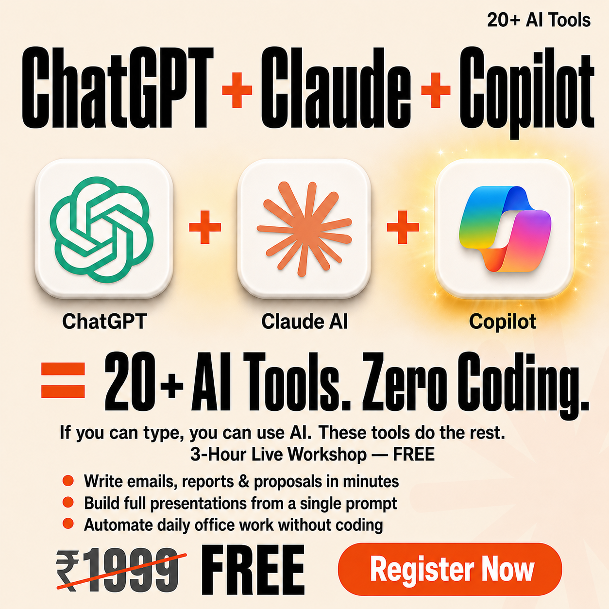 Hardik Raja Facebook ad: Save 3+ Hours Daily with These AI Tools