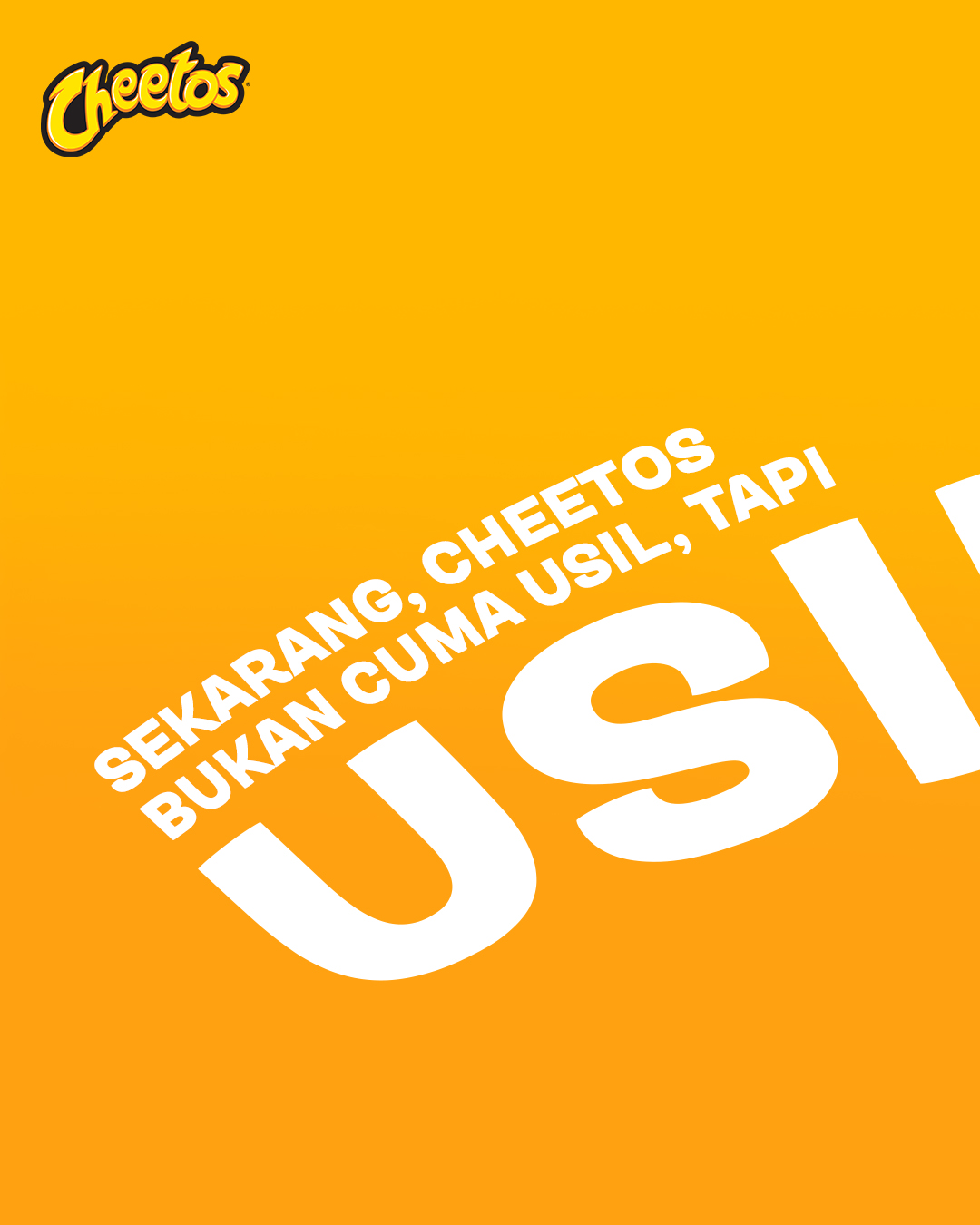 Cheetos Indonesia Facebook ad: Jangaaaaaaaaan sedih mentemen, soalnya sekarang Cheetos…