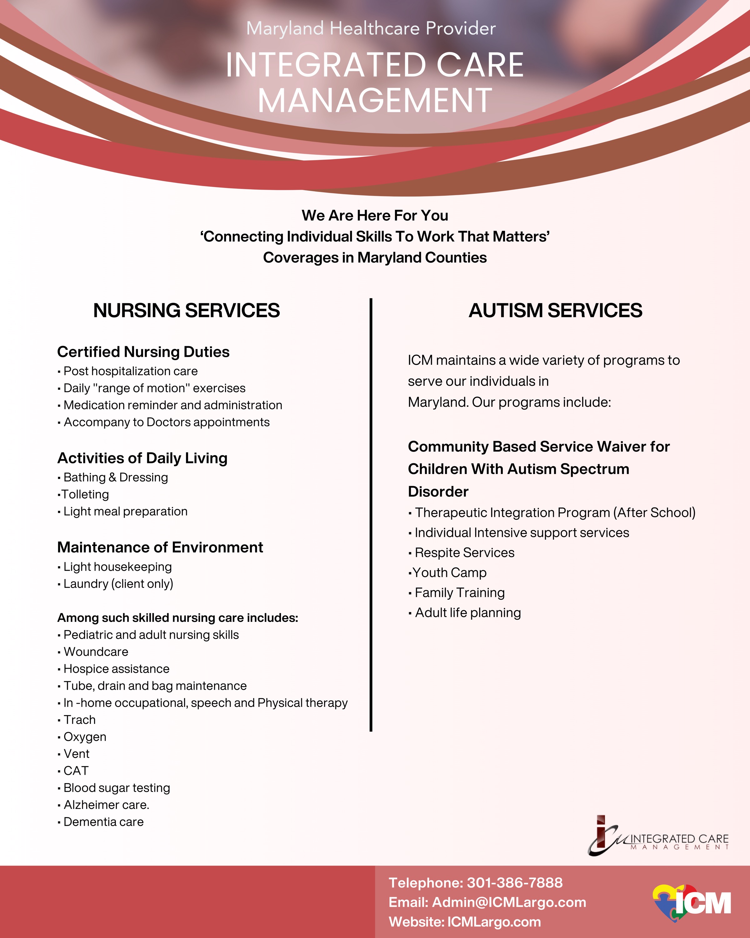 Integrated Care Management- Maryland Facebook ad: Integrated Care Management (ICM) is a professional Home…
