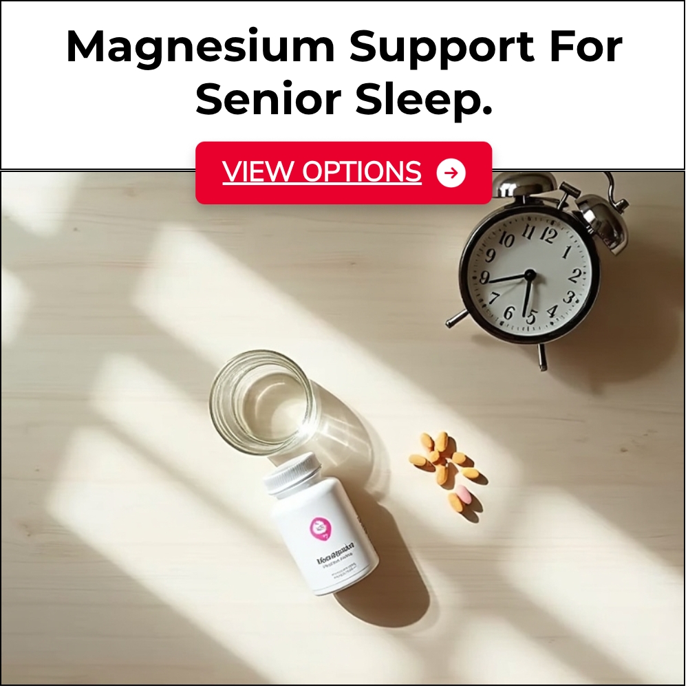 Vault Ideas Alpha Facebook ad: Magnesium For Sleep In Seniors.