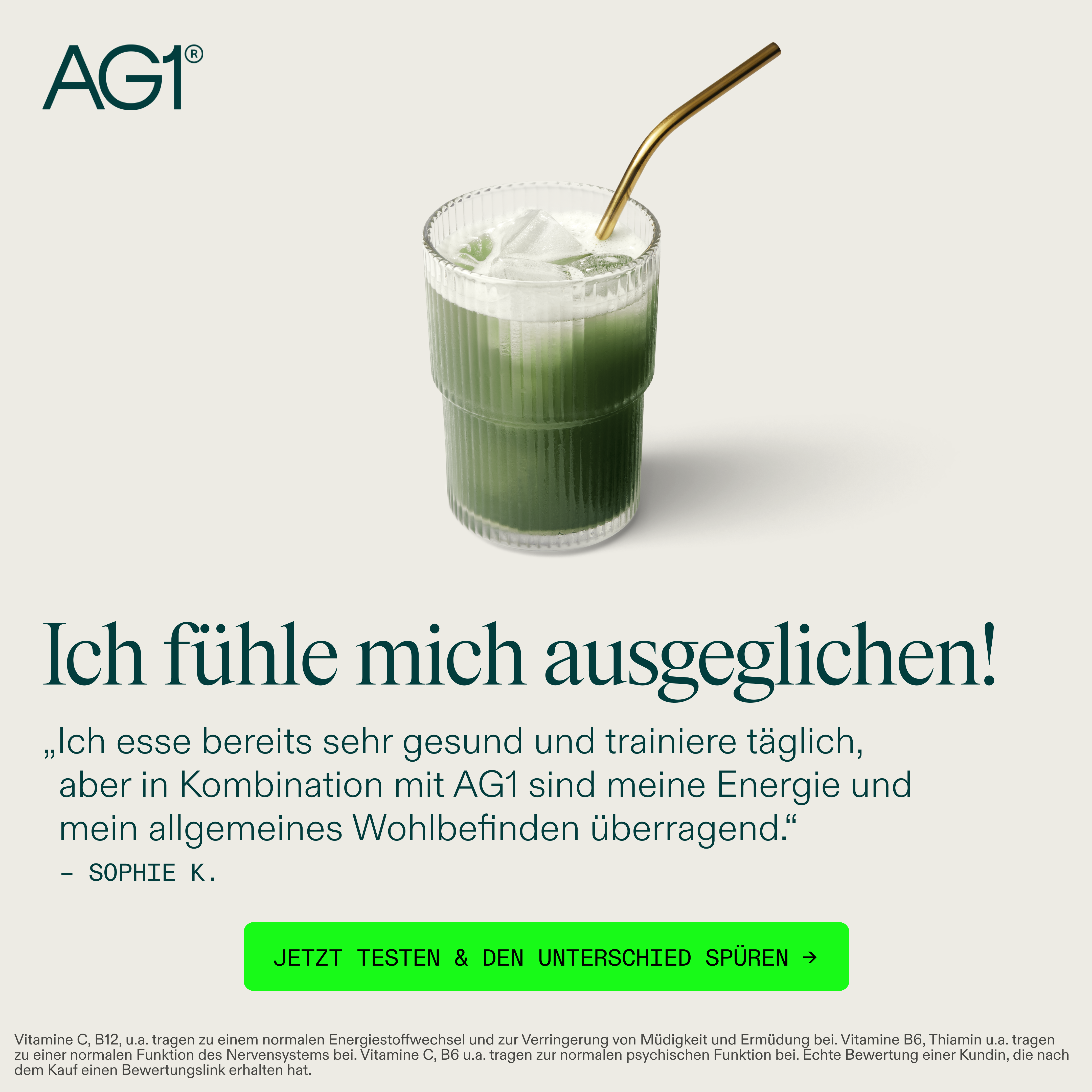 AG1 Deutschland Facebook ad