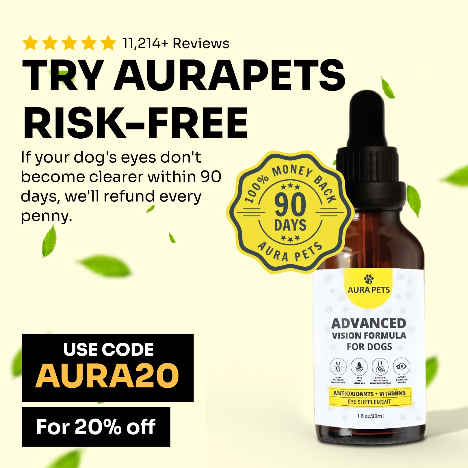 AuraPets Vision Essentials Facebook ad
