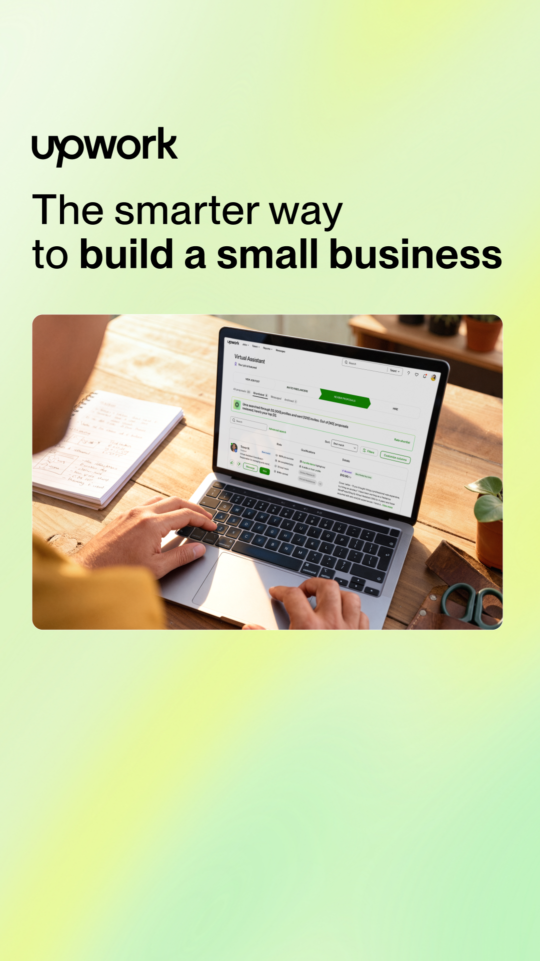 Upwork Facebook ad