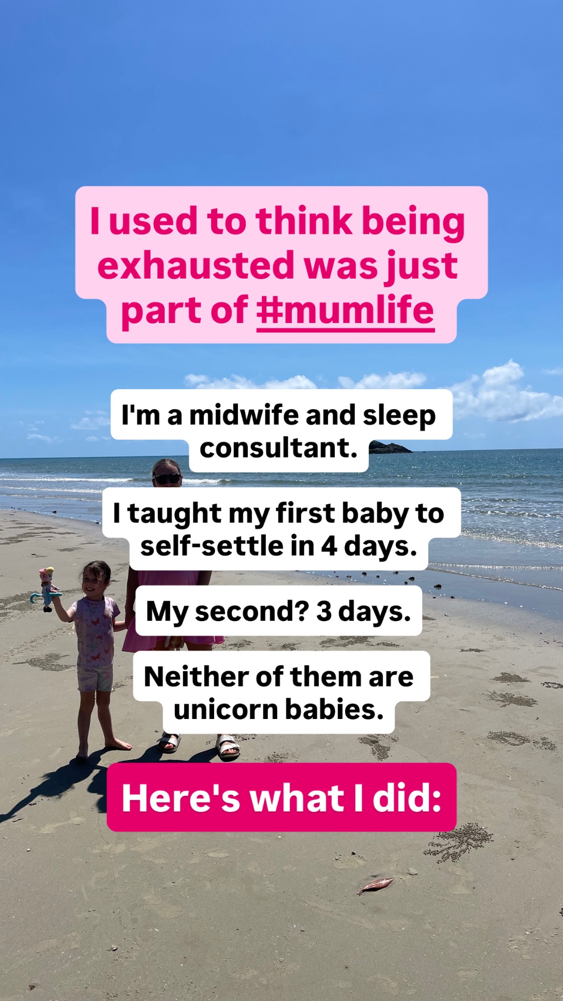 Let’s Sleep - Infant & Child Sleep Coaching Facebook ad: Taught both my girls in under 7 days