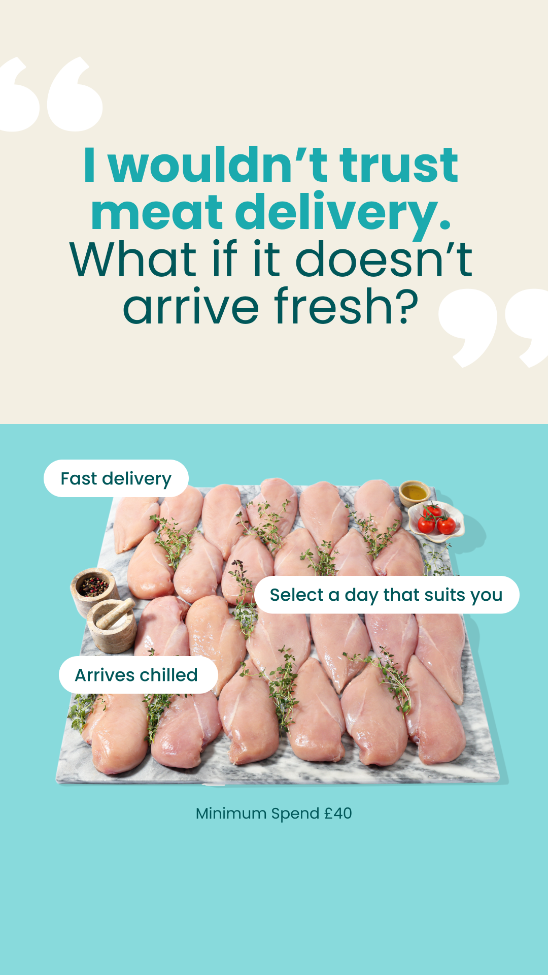 MuscleFood Facebook ad