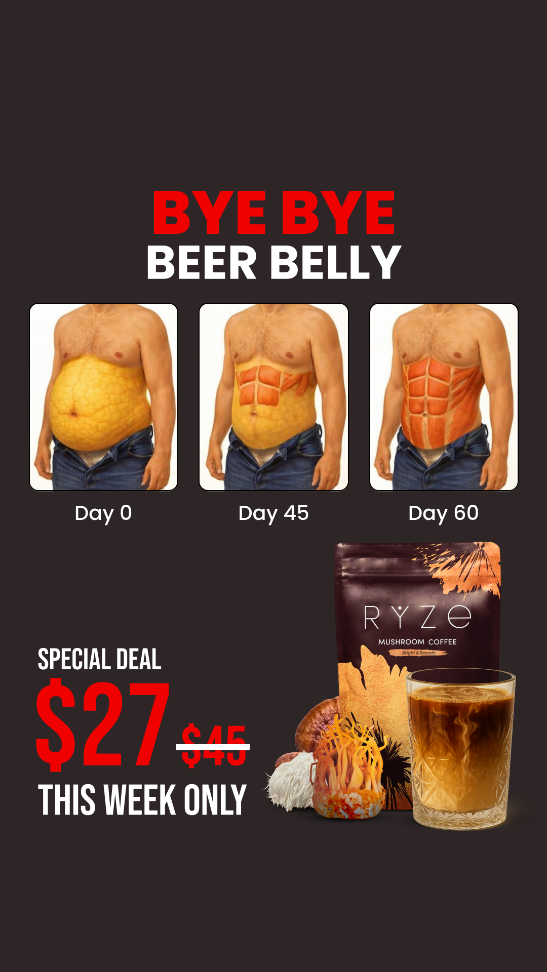 RYZE Superfoods Facebook ad