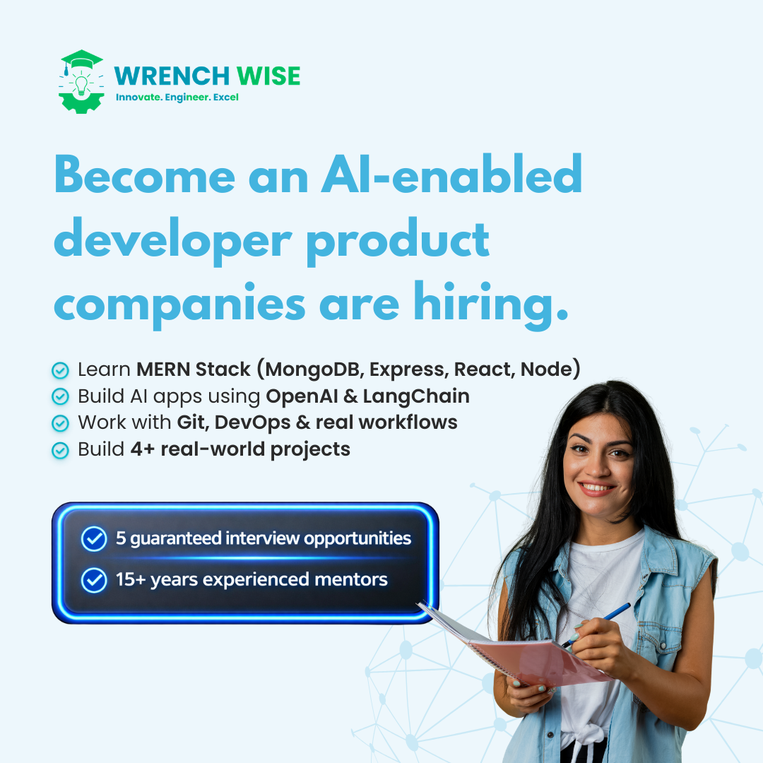 Wrench wise CSE Facebook ad: Become an AI Full-Stack Developer