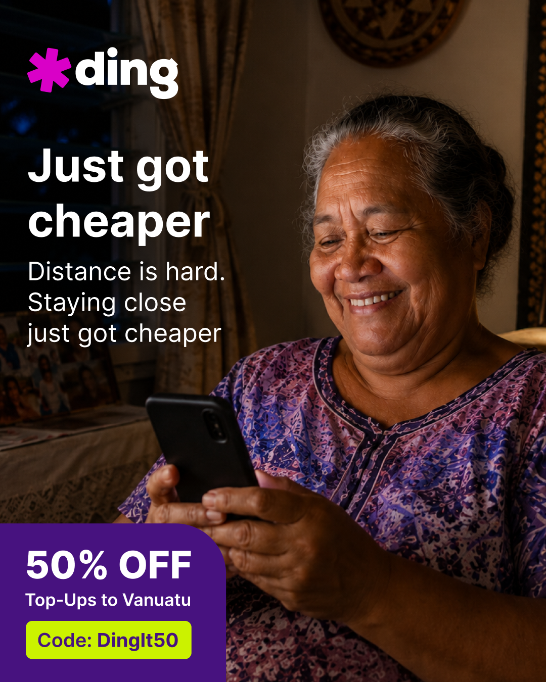 Ding Facebook ad