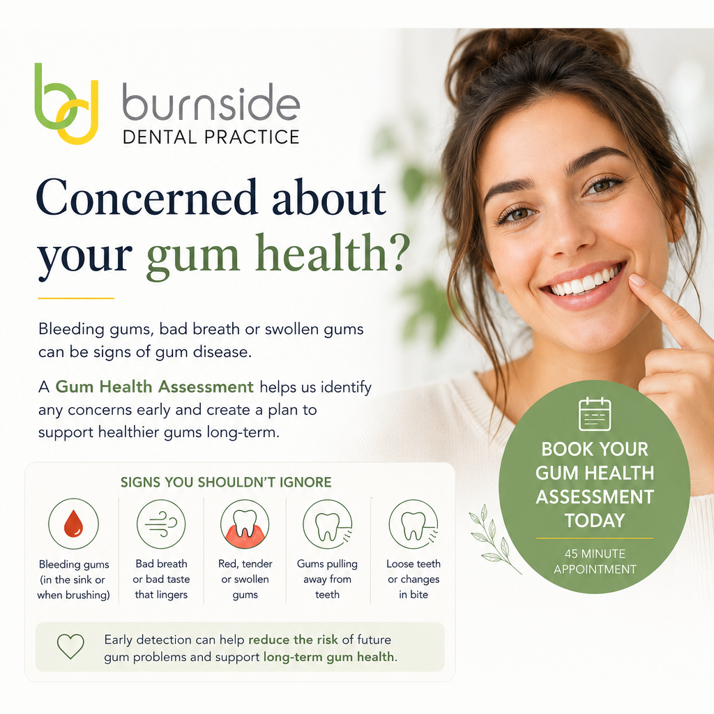 Burnside Dental Practice Facebook ad: Gum Health Assessment