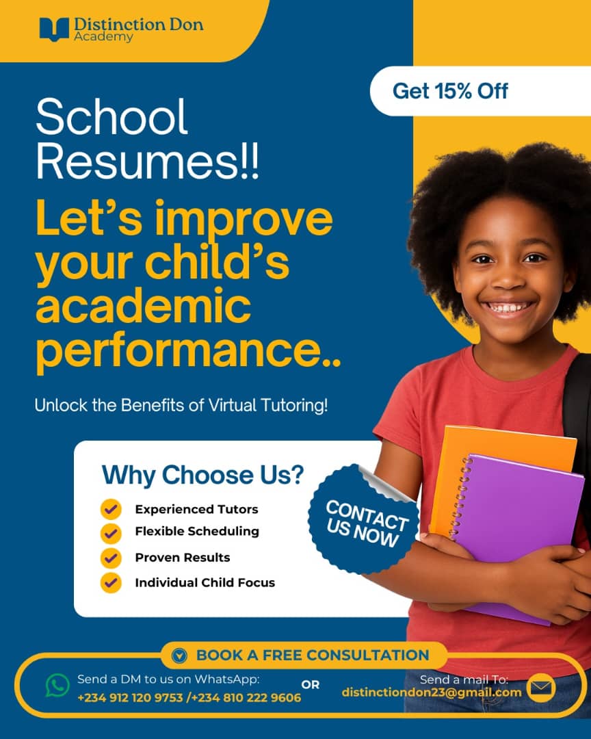Distinction Don Facebook ad: Your child's grades can be better, no matter…