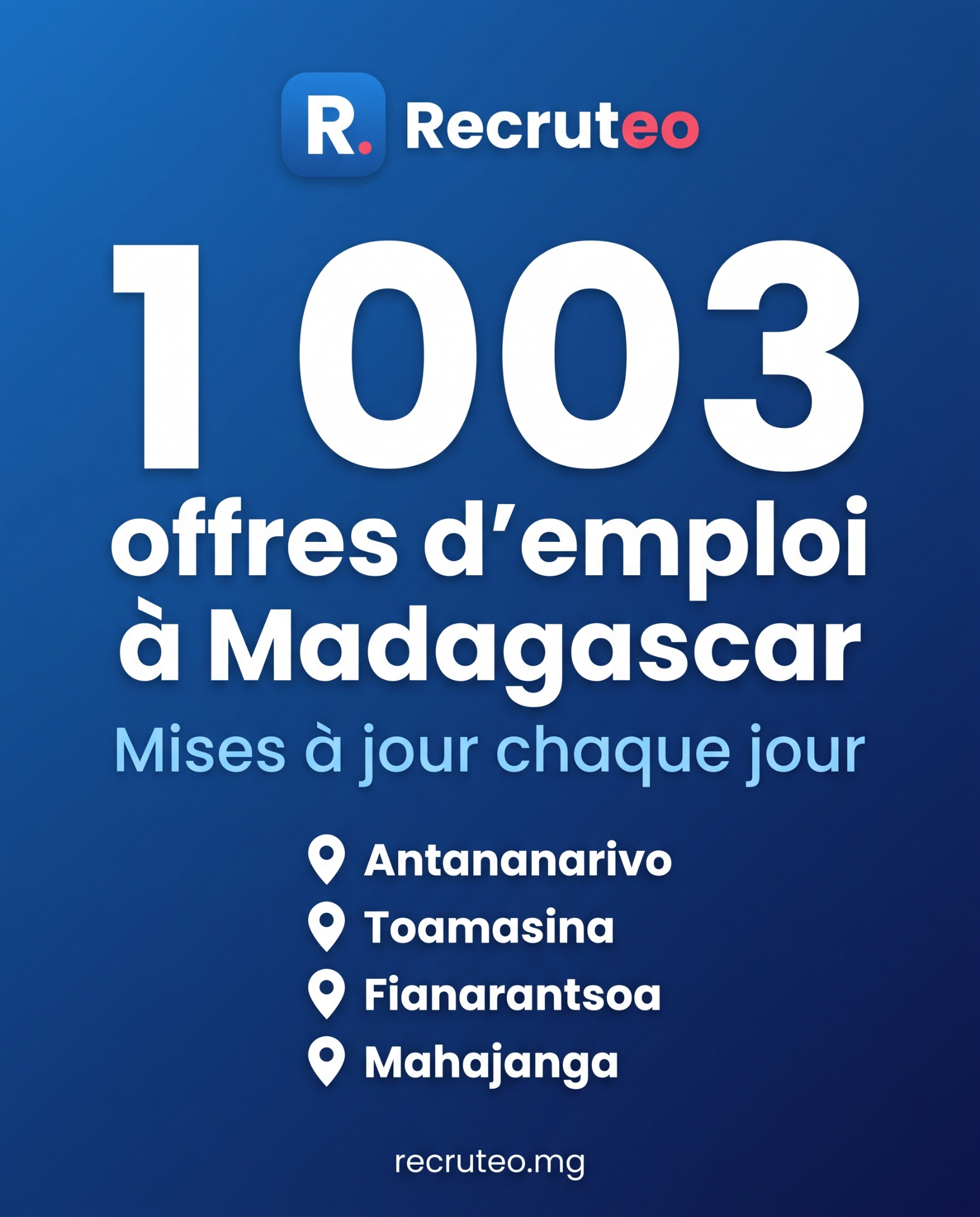 Recruteo Facebook ad: Déjà plus de 42 000 Malgaches nous font…