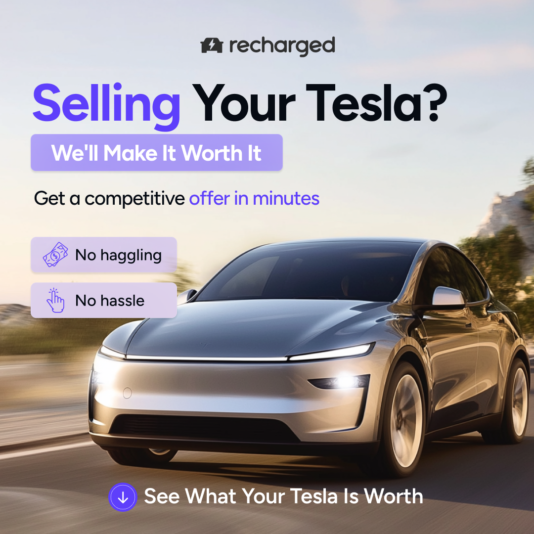 Recharged Facebook ad: We speak Tesla. Get what it's actually worth.