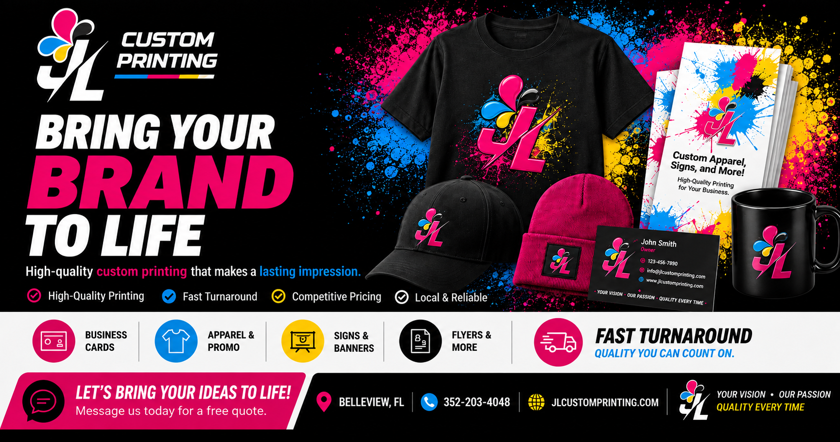 JL Custom Printing Facebook ad