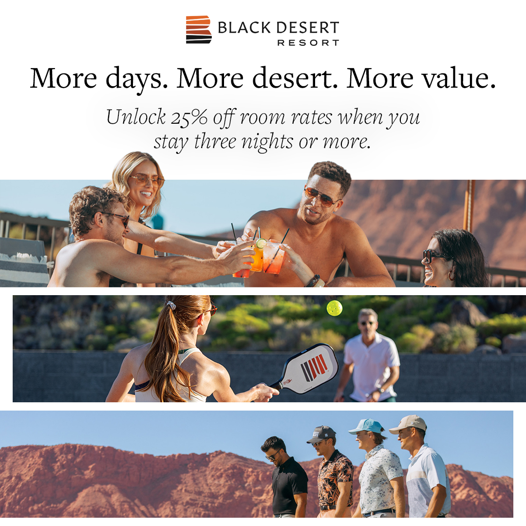Black Desert Resort Facebook ad: Stay Longer. Spend Less.