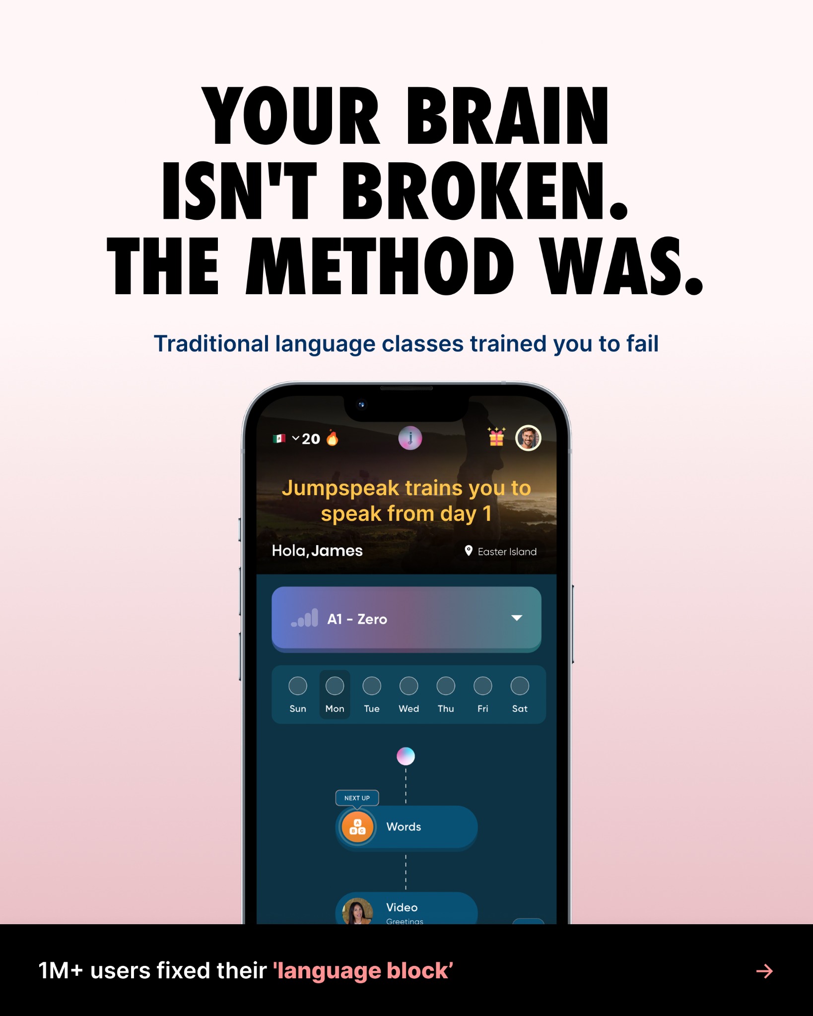 Jumpspeak Facebook ad