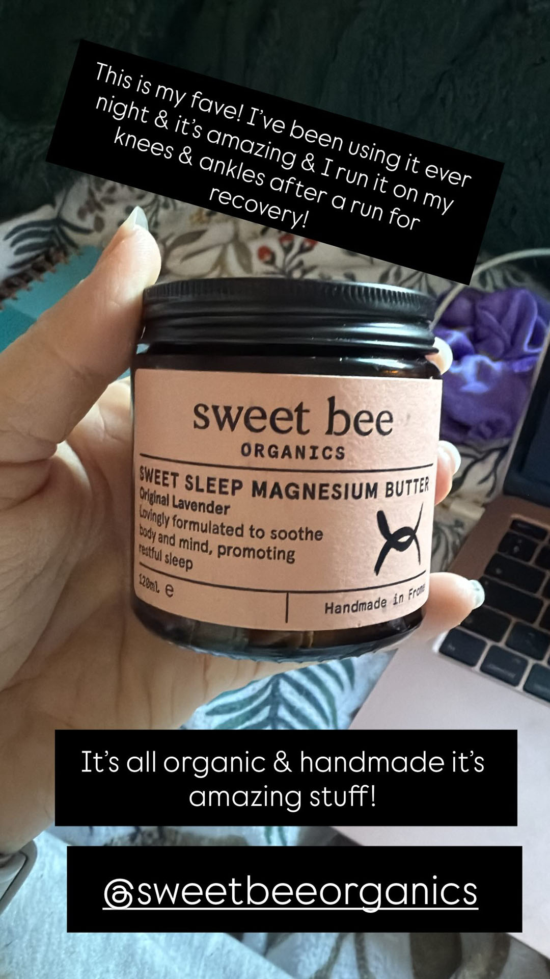 Sweet Bee Organics Facebook ad