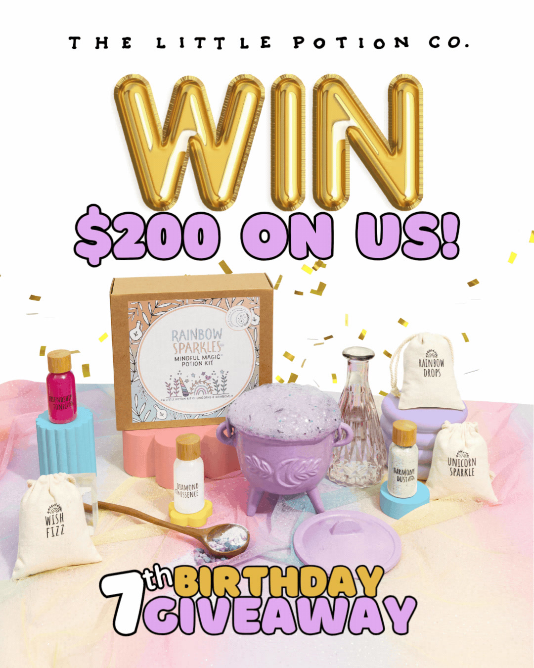 The Little Potion Co Facebook ad: WIN $200 OF POTION MAGIC