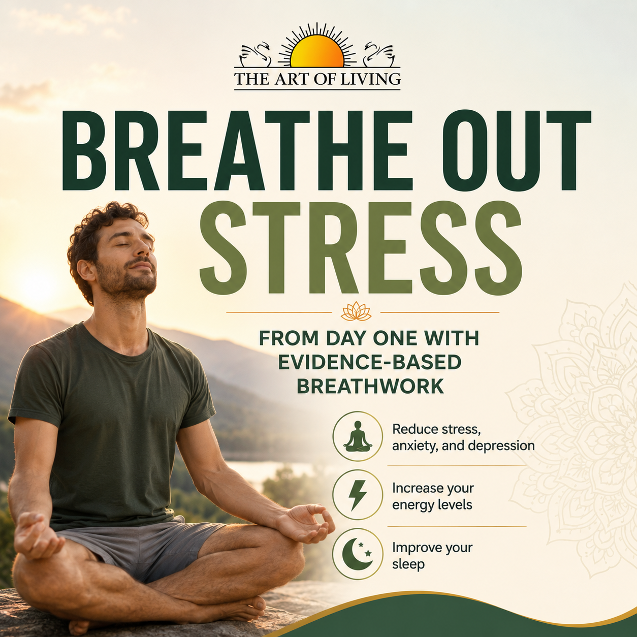 The Art of Living Facebook ad