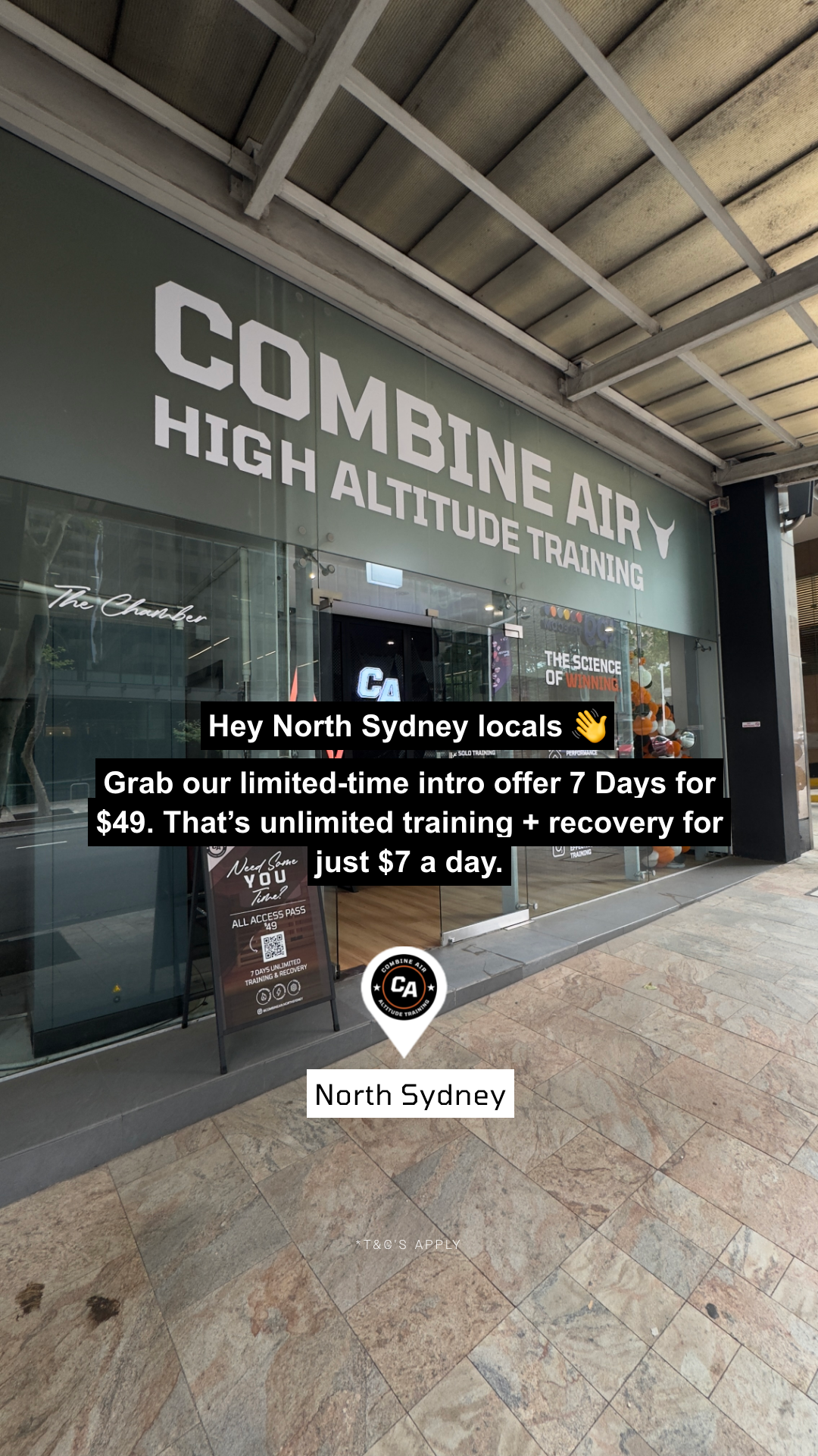 Combine Air North Sydney Facebook ad: North Sydney: 7-Day Pass for $49