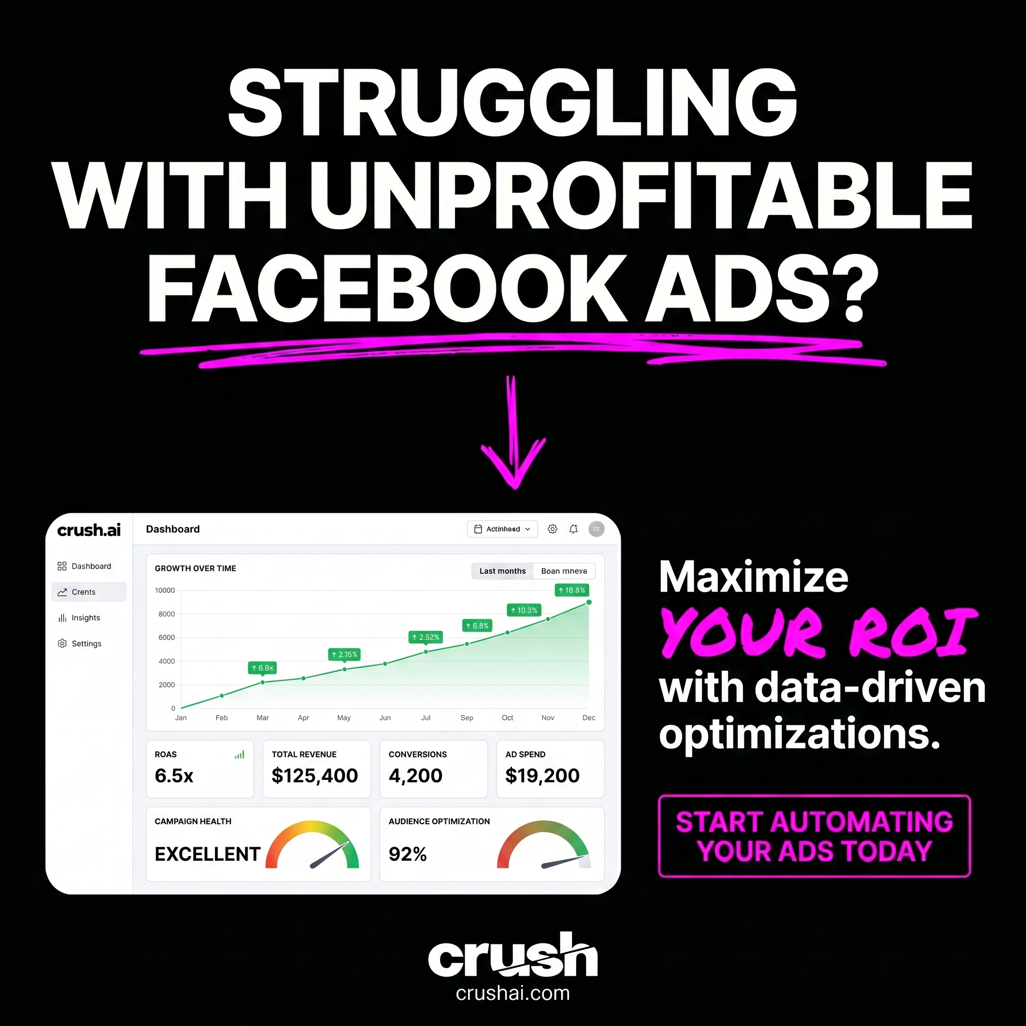 trycrush.ai Facebook ad