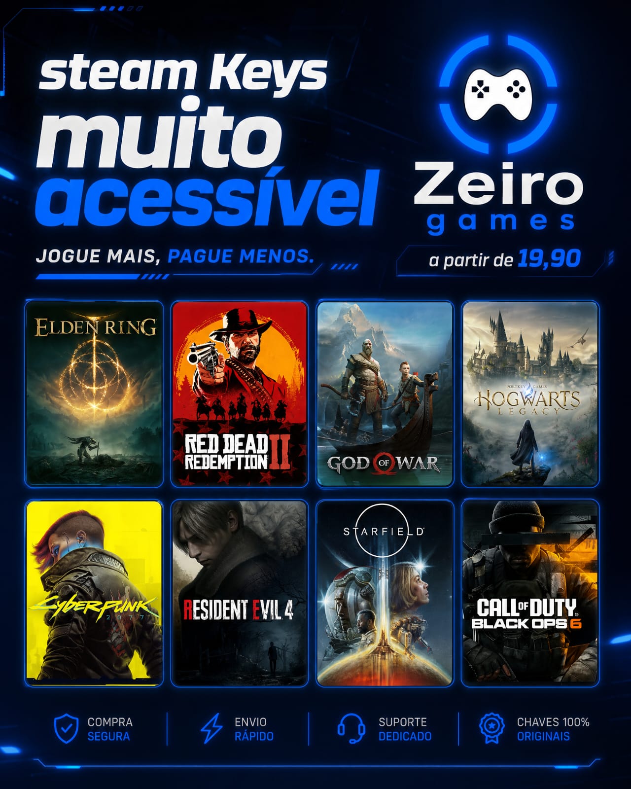 ZeiroGames Facebook ad: Jogos para PC com Desconto