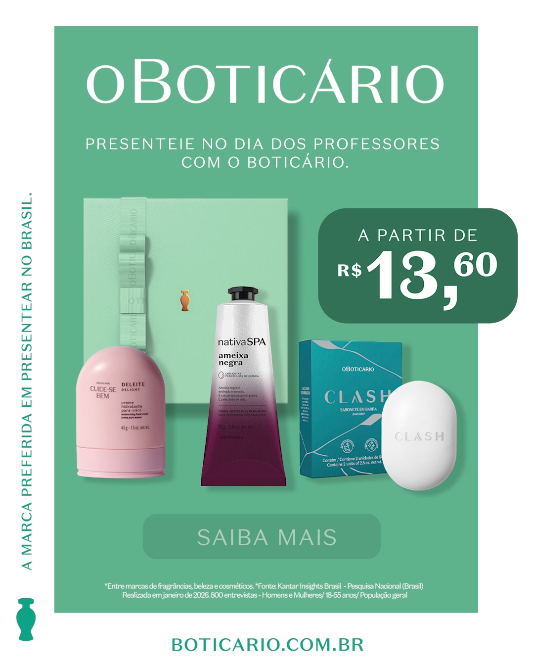 O Boticário Facebook ad: Dia dos Professores