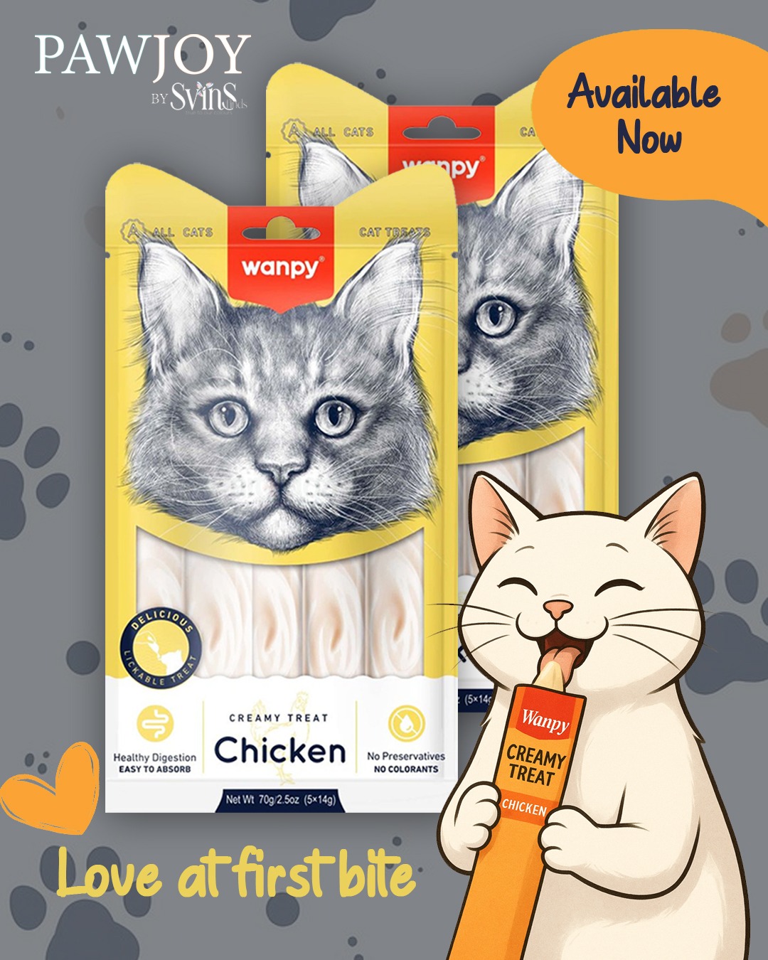 Pawjoy Facebook ad: No thoughts, just vibes and a very spoiled…