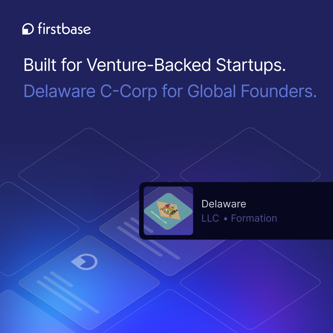 Firstbase Facebook ad: Your startup checklist, auto-checked.