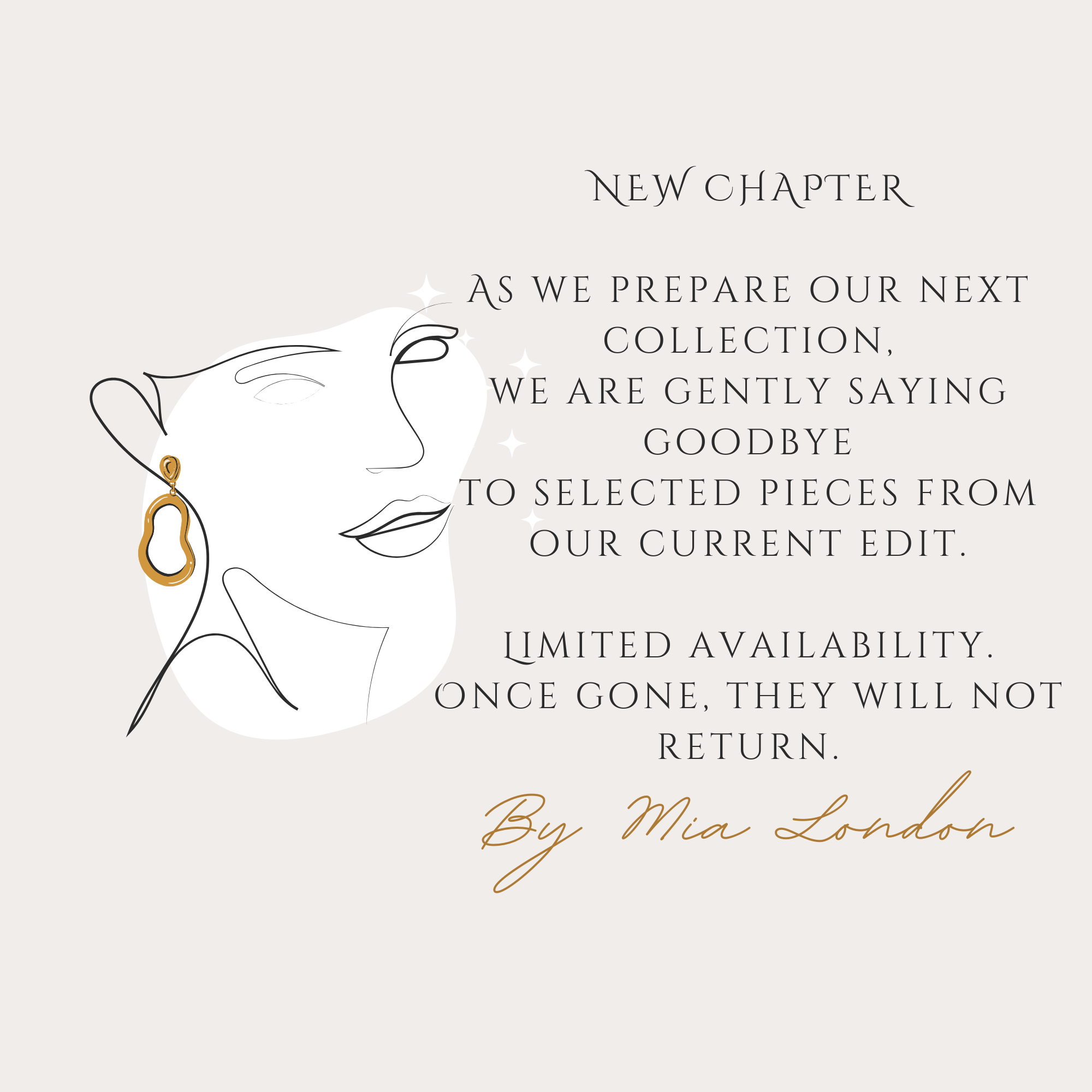MIA London Facebook ad: Effortless Elegance, Now Up To 70% Off