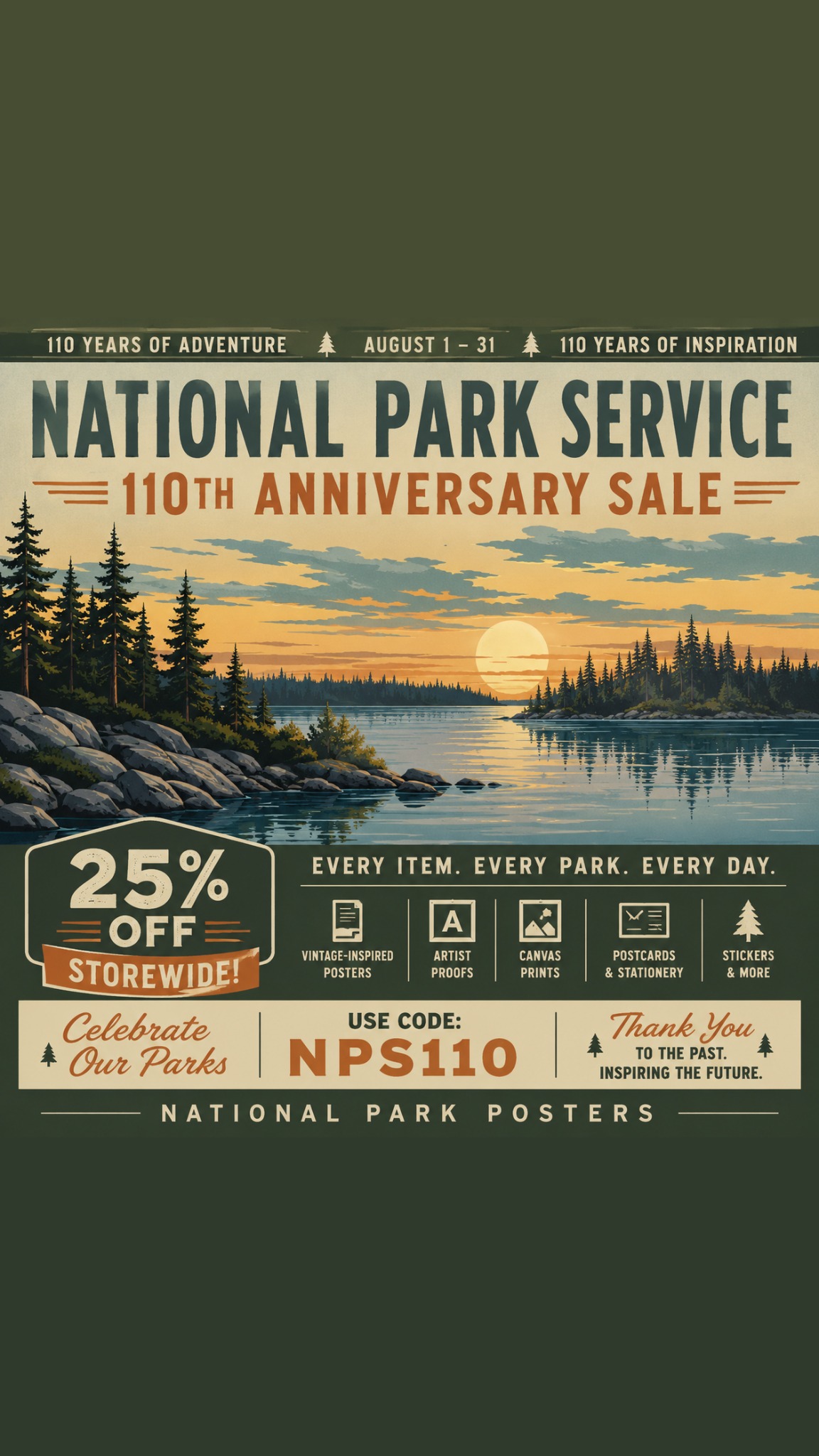 National Park Posters Facebook ad