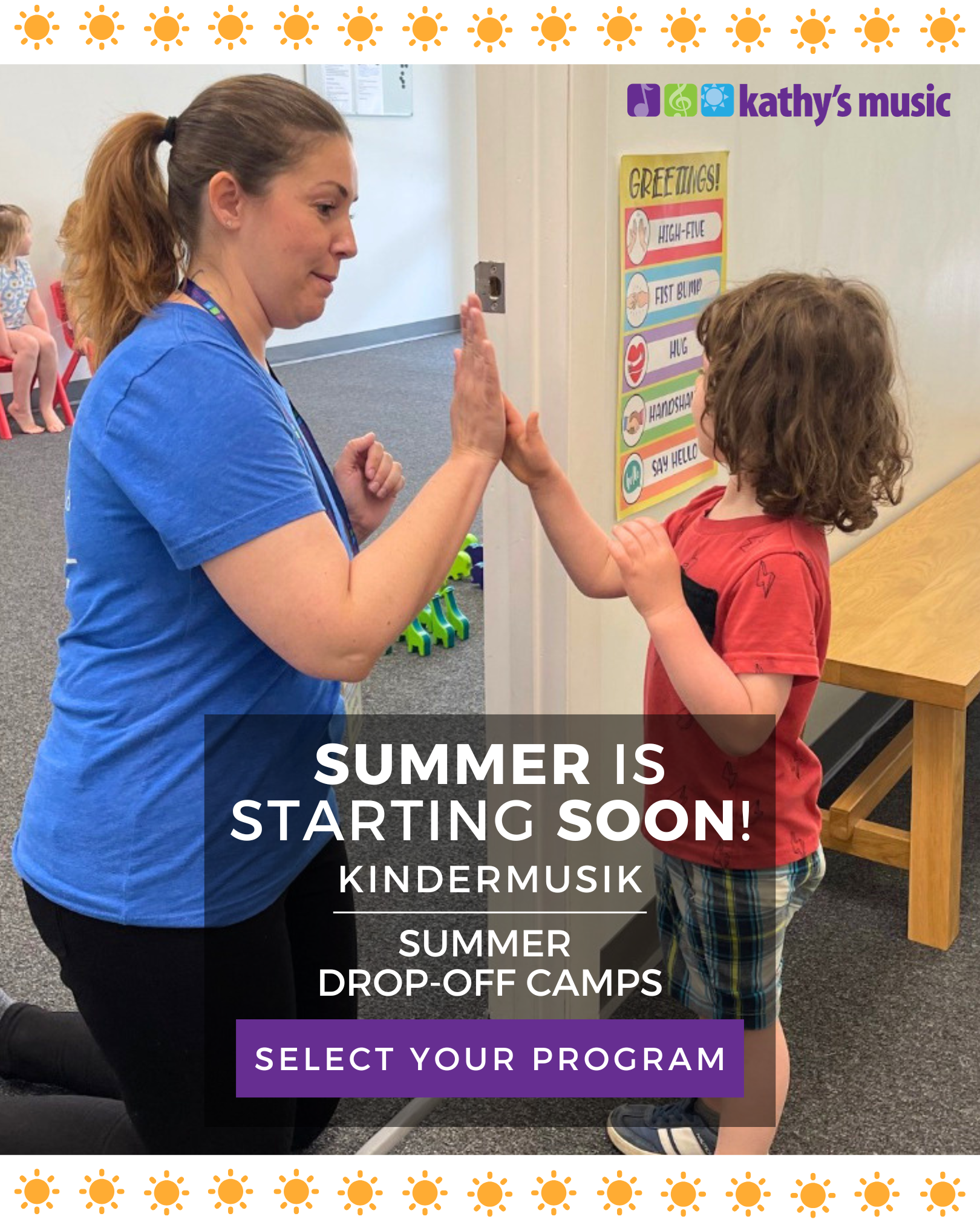 Kathy's Music Pittsburgh Facebook ad: Save Your Spot for Summer!