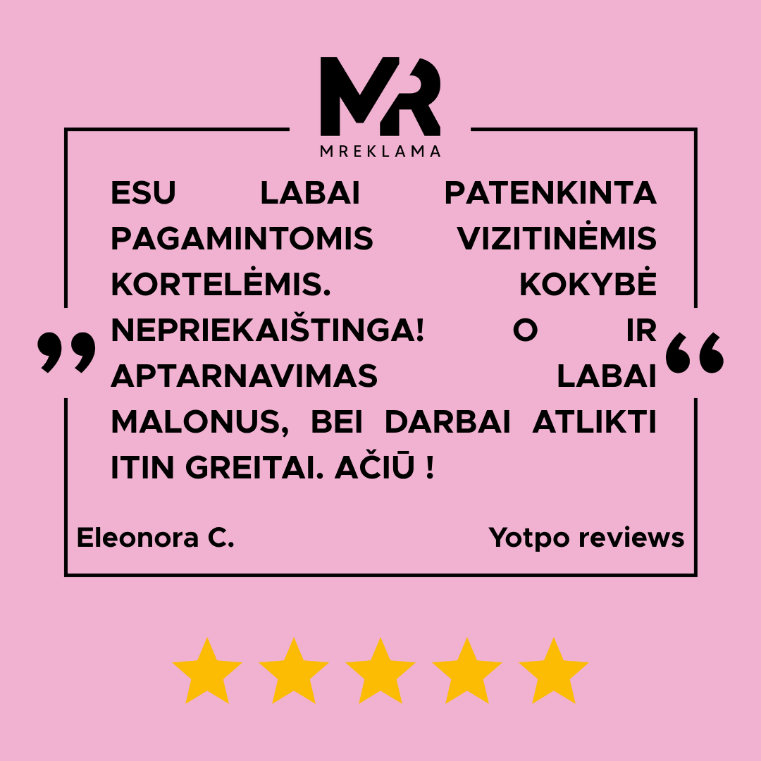 mreklama.lt Facebook ad: Mūsų klientai jau įsitikino, kad spaudos kokybė ir…