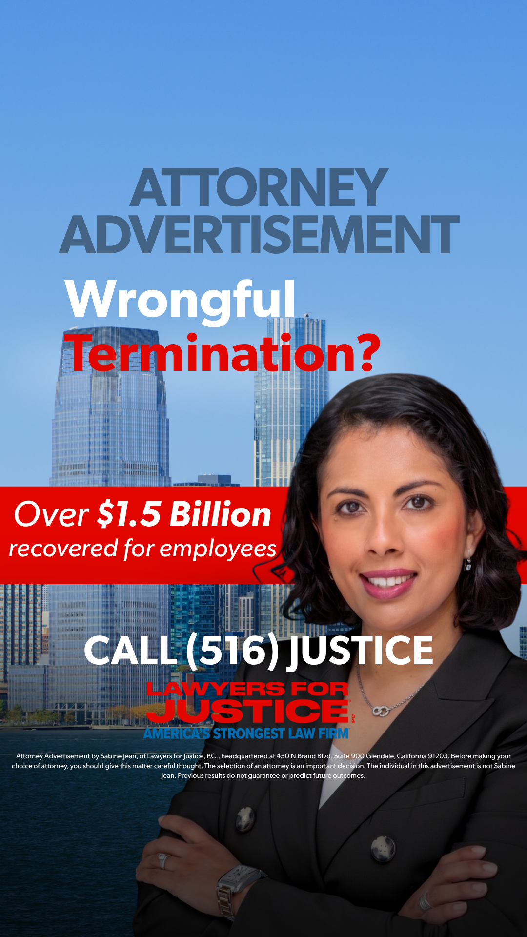 Lawyers for Justice, PC Facebook ad