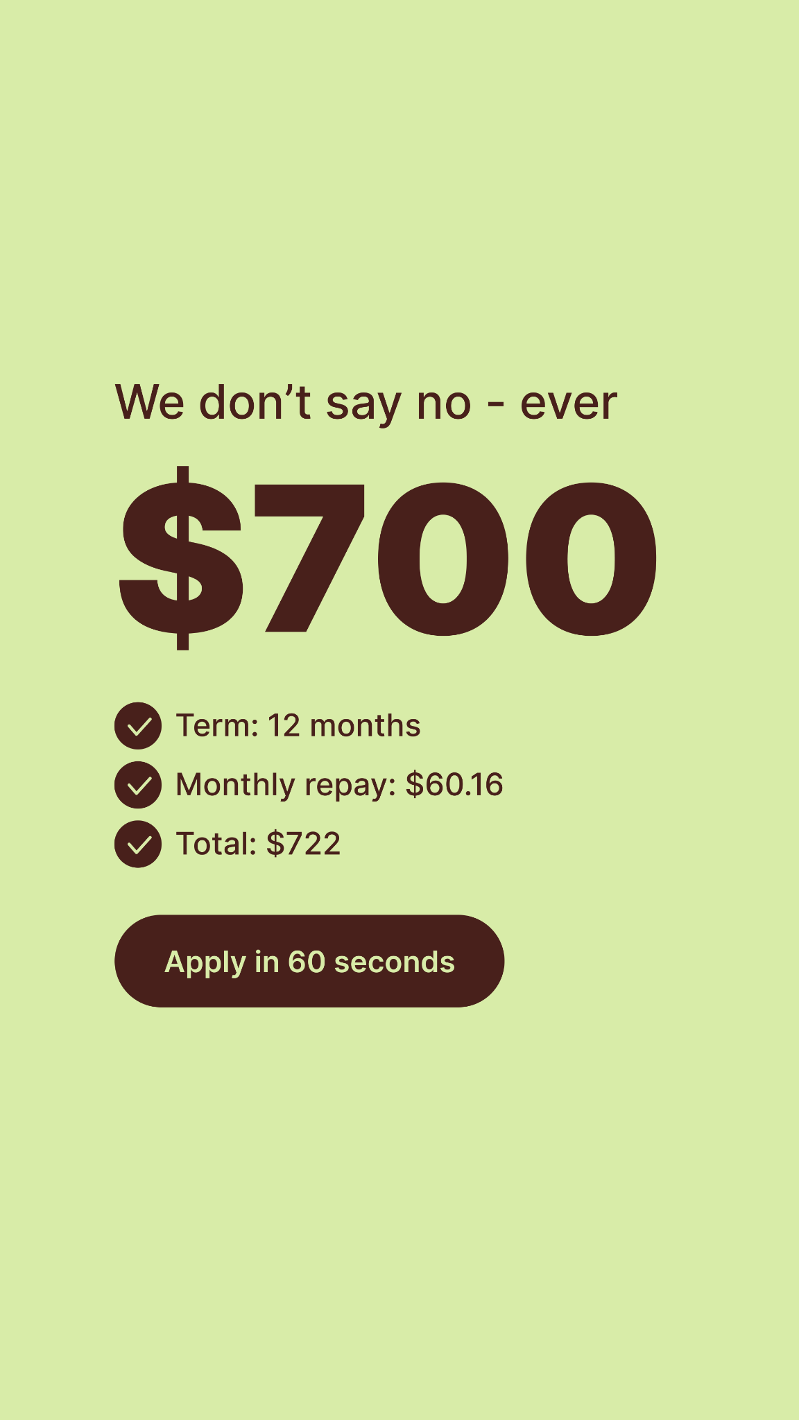 Cash Advance App Facebook ad