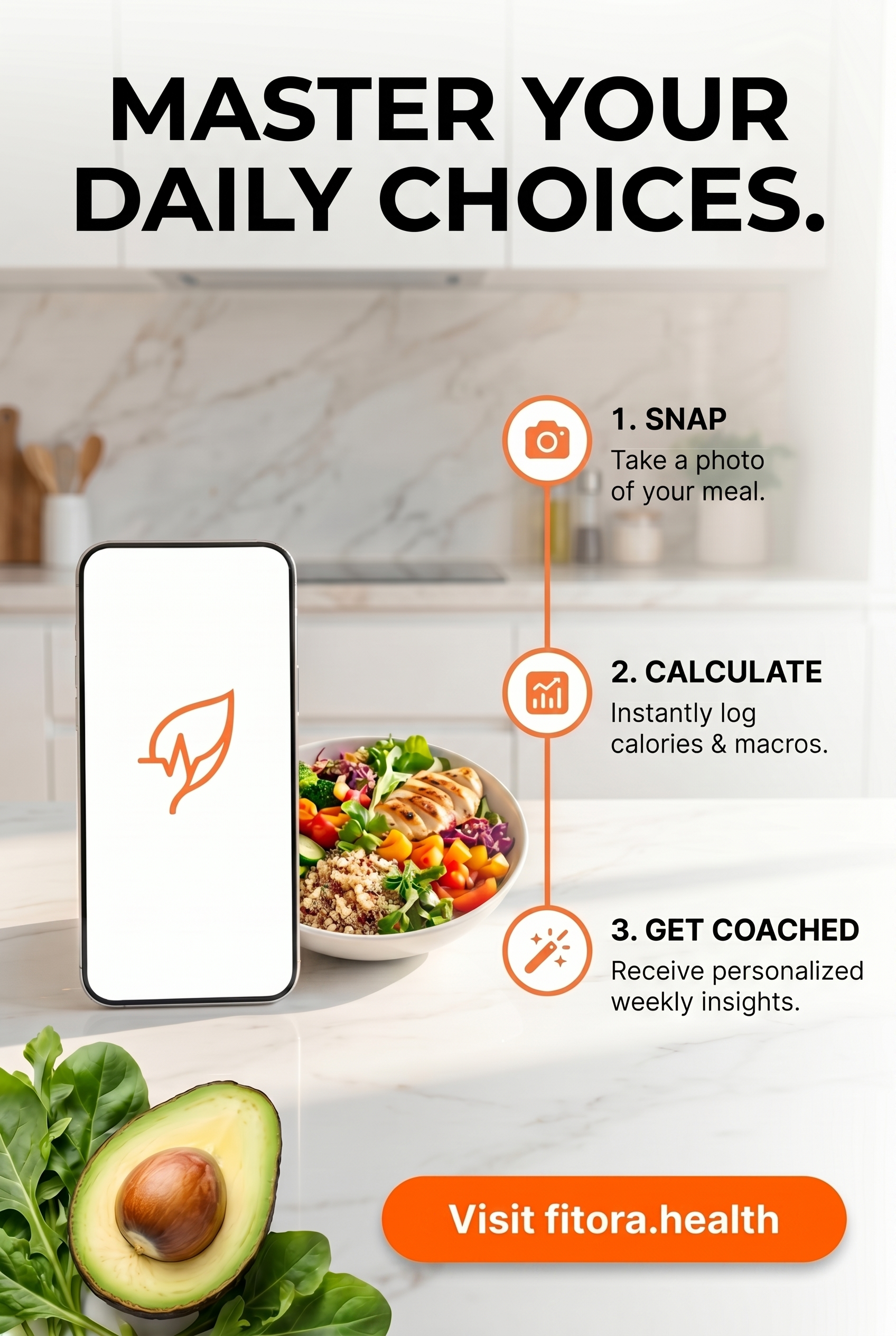 Healthy Talks Facebook ad: Fitora, AI Food Coach for Wellness & Fitness